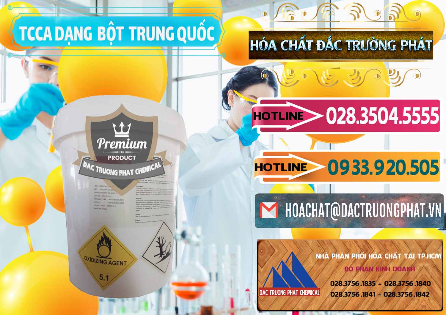 Nơi chuyên bán _ cung ứng TCCA - Acid Trichloroisocyanuric Dạng Bột Thùng 20kg Trung Quốc China - 0386 - Cty chuyên cung cấp và nhập khẩu hóa chất tại TP.HCM - dactruongphat.vn