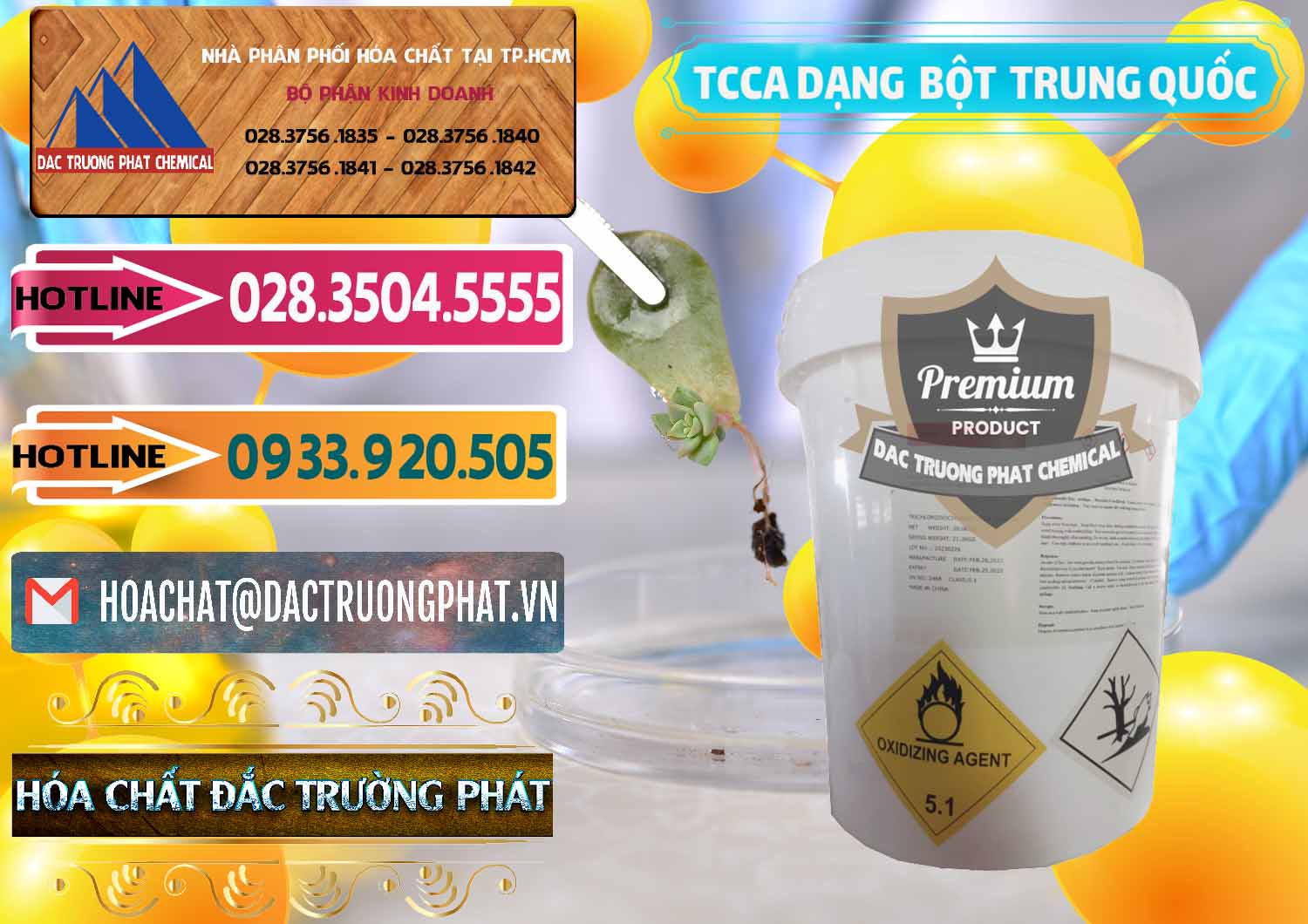 Nơi kinh doanh _ bán TCCA - Acid Trichloroisocyanuric Dạng Bột Thùng 20kg Trung Quốc China - 0386 - Đơn vị cung cấp _ kinh doanh hóa chất tại TP.HCM - dactruongphat.vn