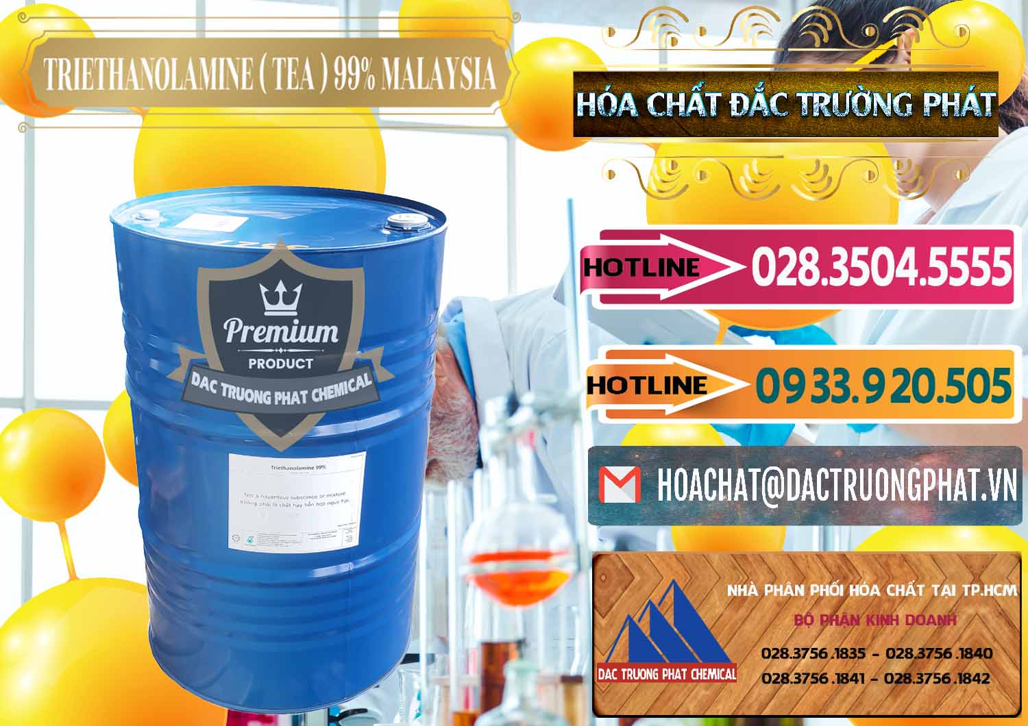 Nơi bán và cung cấp TEA - Triethanolamine 99% Mã Lai Malaysia - 0323 - Cty chuyên cung cấp ( kinh doanh ) hóa chất tại TP.HCM - dactruongphat.vn