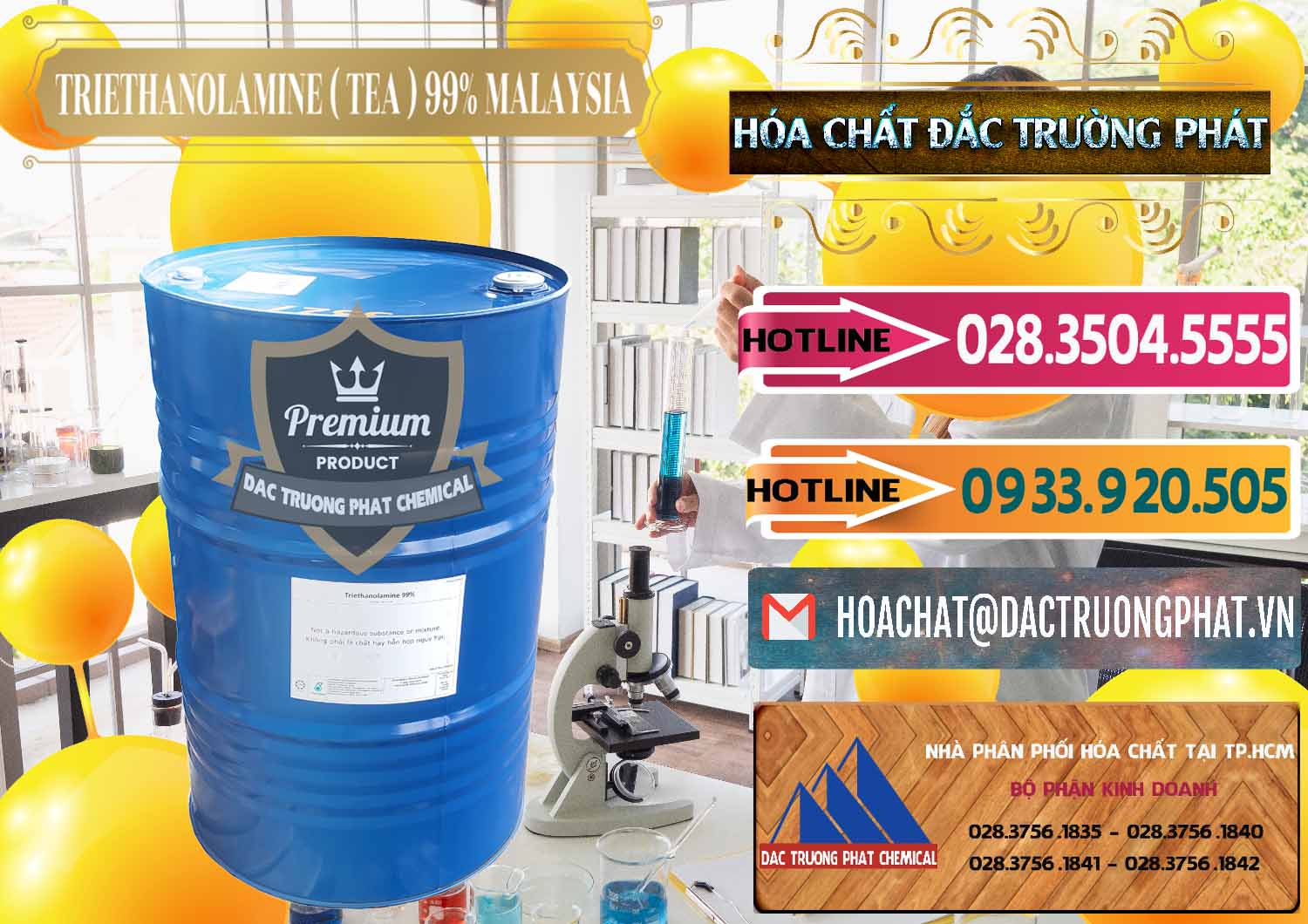 Cty cung cấp & bán TEA - Triethanolamine 99% Mã Lai Malaysia - 0323 - Chuyên bán và phân phối hóa chất tại TP.HCM - dactruongphat.vn