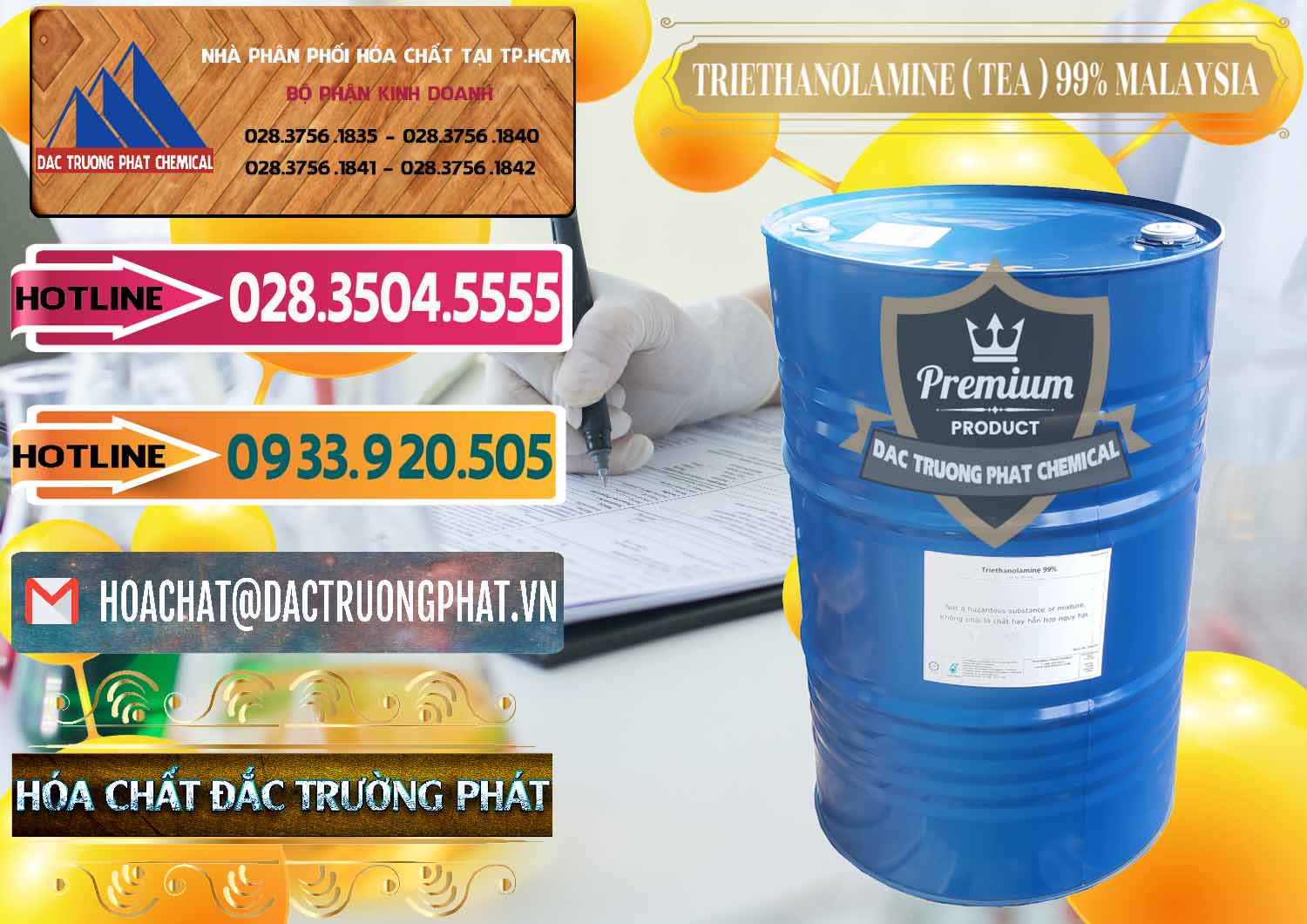 Đơn vị chuyên bán - cung cấp TEA - Triethanolamine 99% Mã Lai Malaysia - 0323 - Nơi bán ( cung cấp ) hóa chất tại TP.HCM - dactruongphat.vn