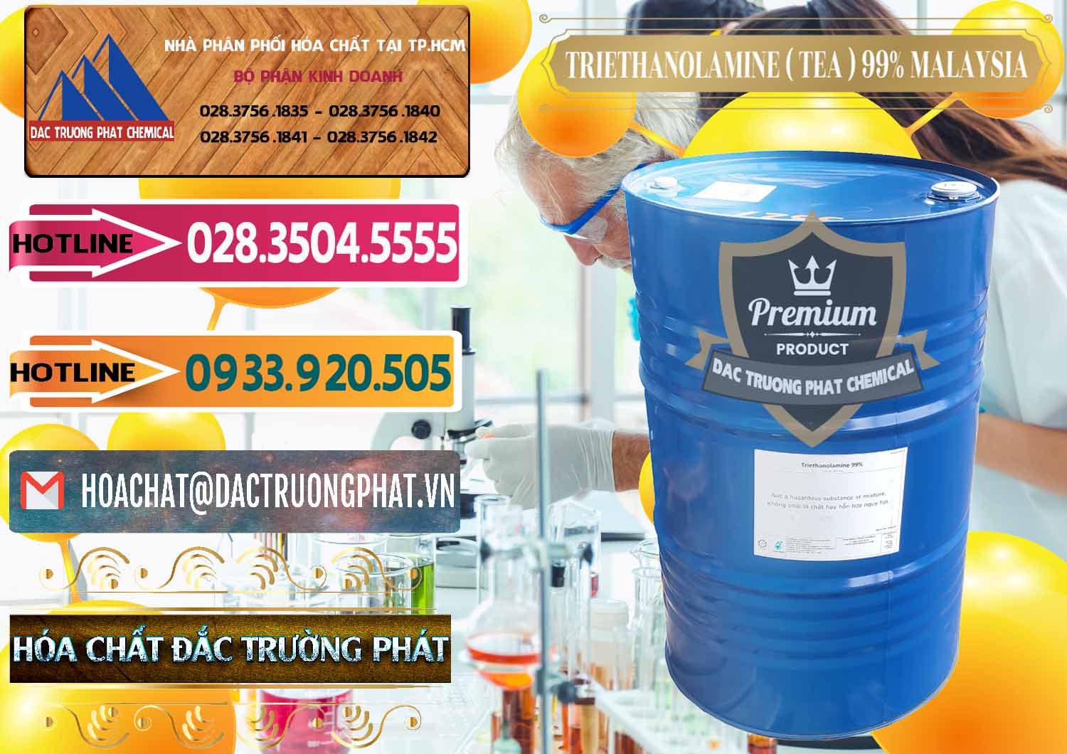 Chuyên cung cấp và bán TEA - Triethanolamine 99% Mã Lai Malaysia - 0323 - Đơn vị chuyên kinh doanh - cung cấp hóa chất tại TP.HCM - dactruongphat.vn