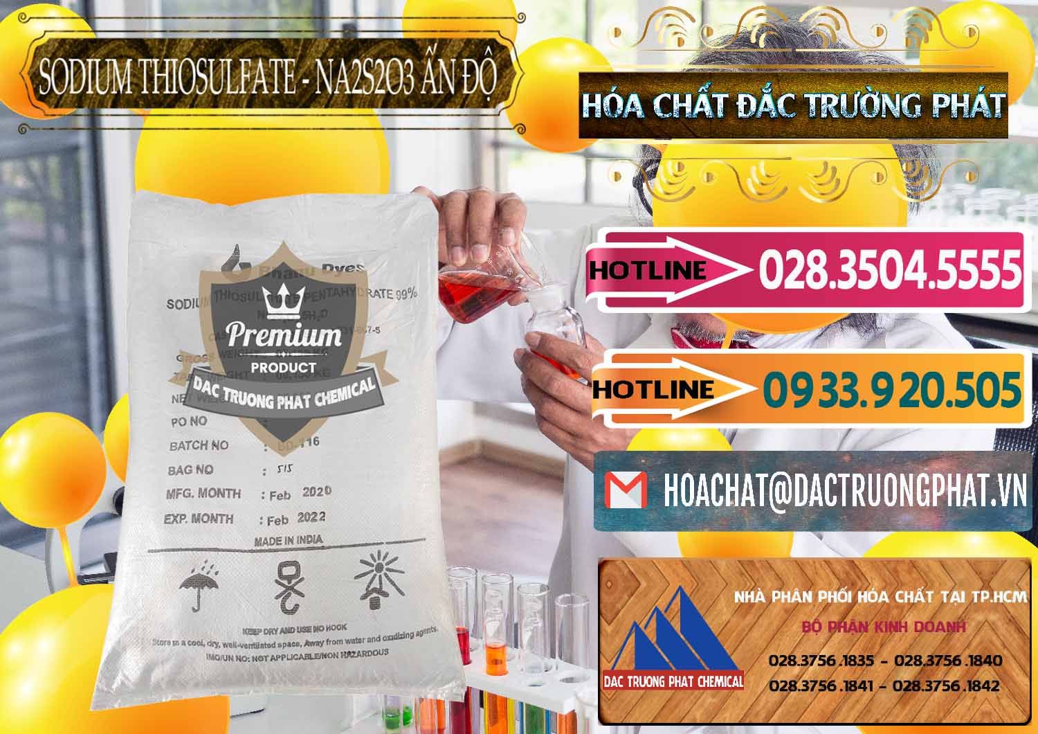 Nơi cung ứng ( bán ) Sodium Thiosulfate - NA2S2O3 Ấn Độ India Bhanu Dyes - 0202 - Nơi nhập khẩu ( cung cấp ) hóa chất tại TP.HCM - dactruongphat.vn
