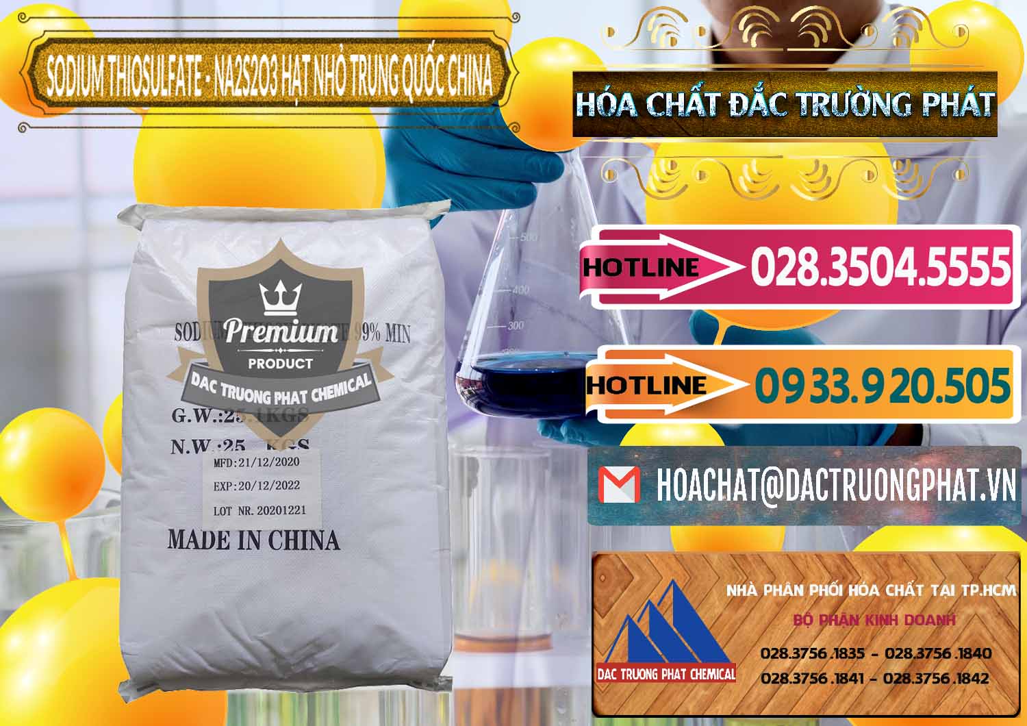 Cty chuyên kinh doanh ( bán ) Sodium Thiosulfate - NA2S2O3 Hạt Nhỏ Trung Quốc China - 0204 - Chuyên phân phối ( cung ứng ) hóa chất tại TP.HCM - dactruongphat.vn