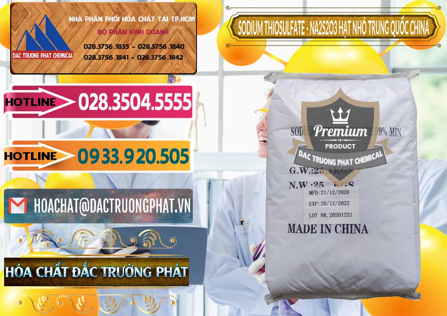 Bán & cung cấp Sodium Thiosulfate - NA2S2O3 Hạt Nhỏ Trung Quốc China - 0204 - Nhà cung cấp & nhập khẩu hóa chất tại TP.HCM - dactruongphat.vn