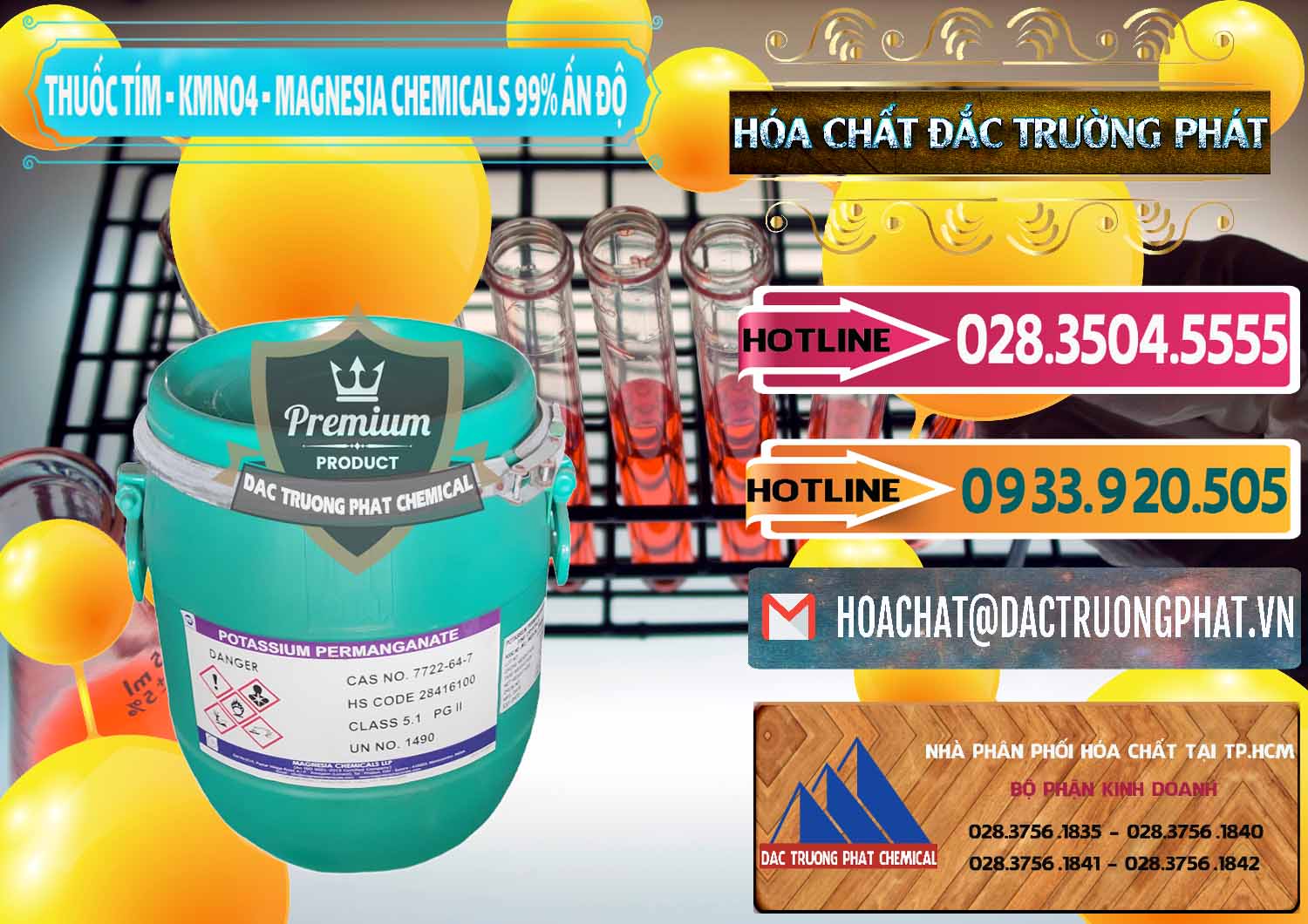 Đơn vị chuyên bán & cung ứng Thuốc Tím - KMNO4 Magnesia Chemicals 99% Ấn Độ India - 0251 - Kinh doanh & cung cấp hóa chất tại TP.HCM - dactruongphat.vn