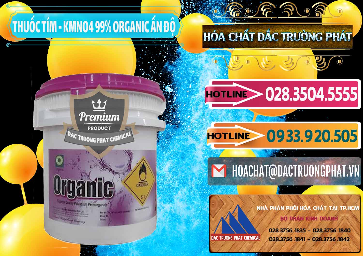 Công ty chuyên cung ứng ( bán ) Thuốc Tím - KMNO4 99% Organic Ấn Độ India - 0216 - Đơn vị chuyên nhập khẩu _ phân phối hóa chất tại TP.HCM - dactruongphat.vn