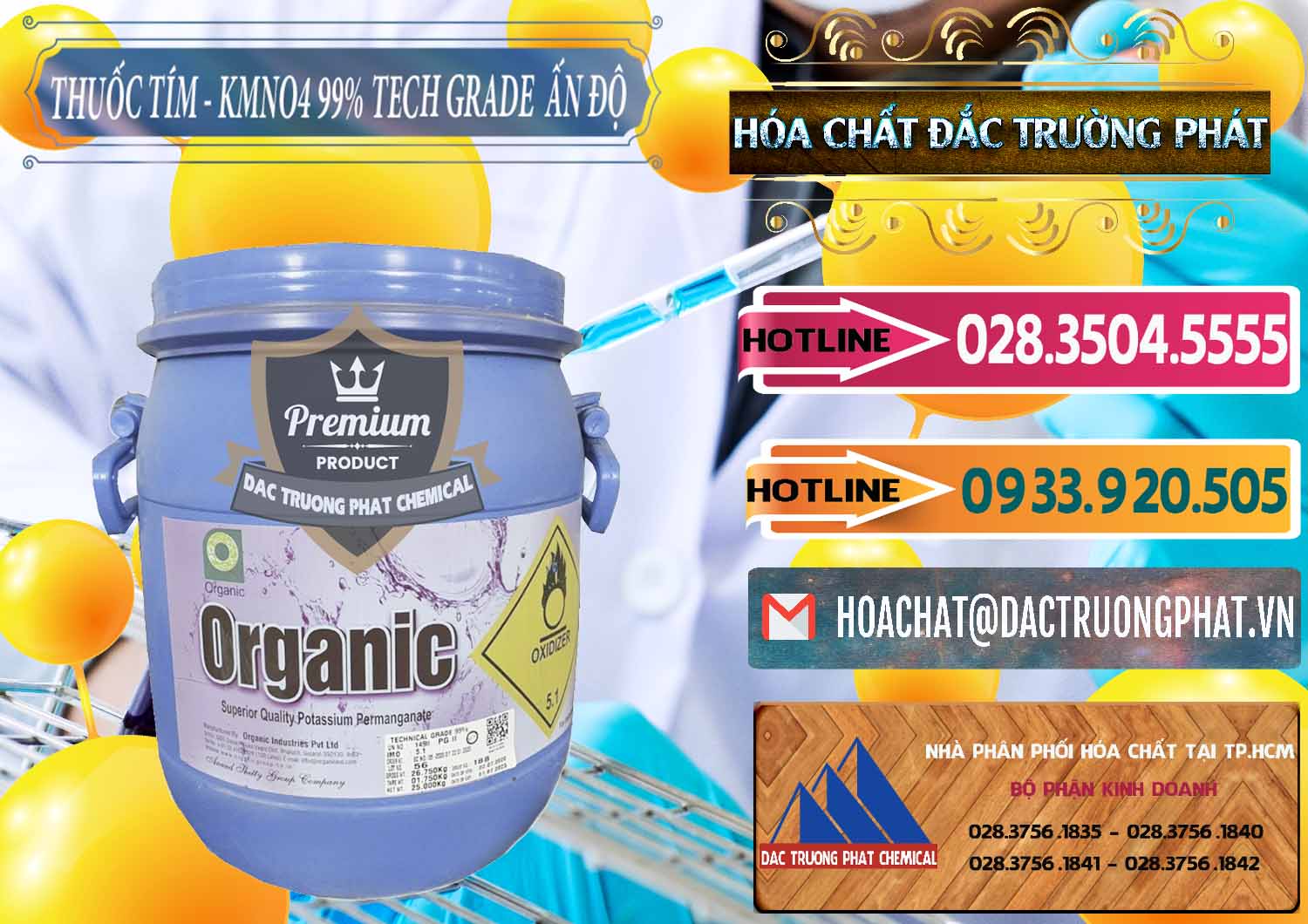 Công ty cung ứng _ bán Thuốc Tím - KMNO4 99% Organic Group Ấn Độ India - 0250 - Công ty chuyên kinh doanh và phân phối hóa chất tại TP.HCM - dactruongphat.vn