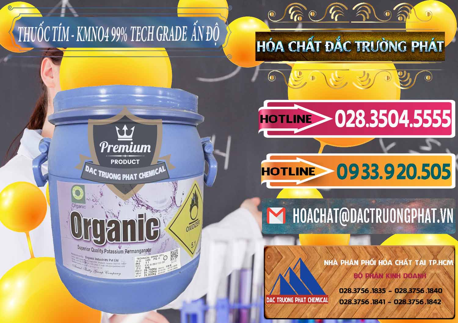 Công ty phân phối và bán Thuốc Tím - KMNO4 99% Organic Group Ấn Độ India - 0250 - Công ty phân phối _ cung ứng hóa chất tại TP.HCM - dactruongphat.vn