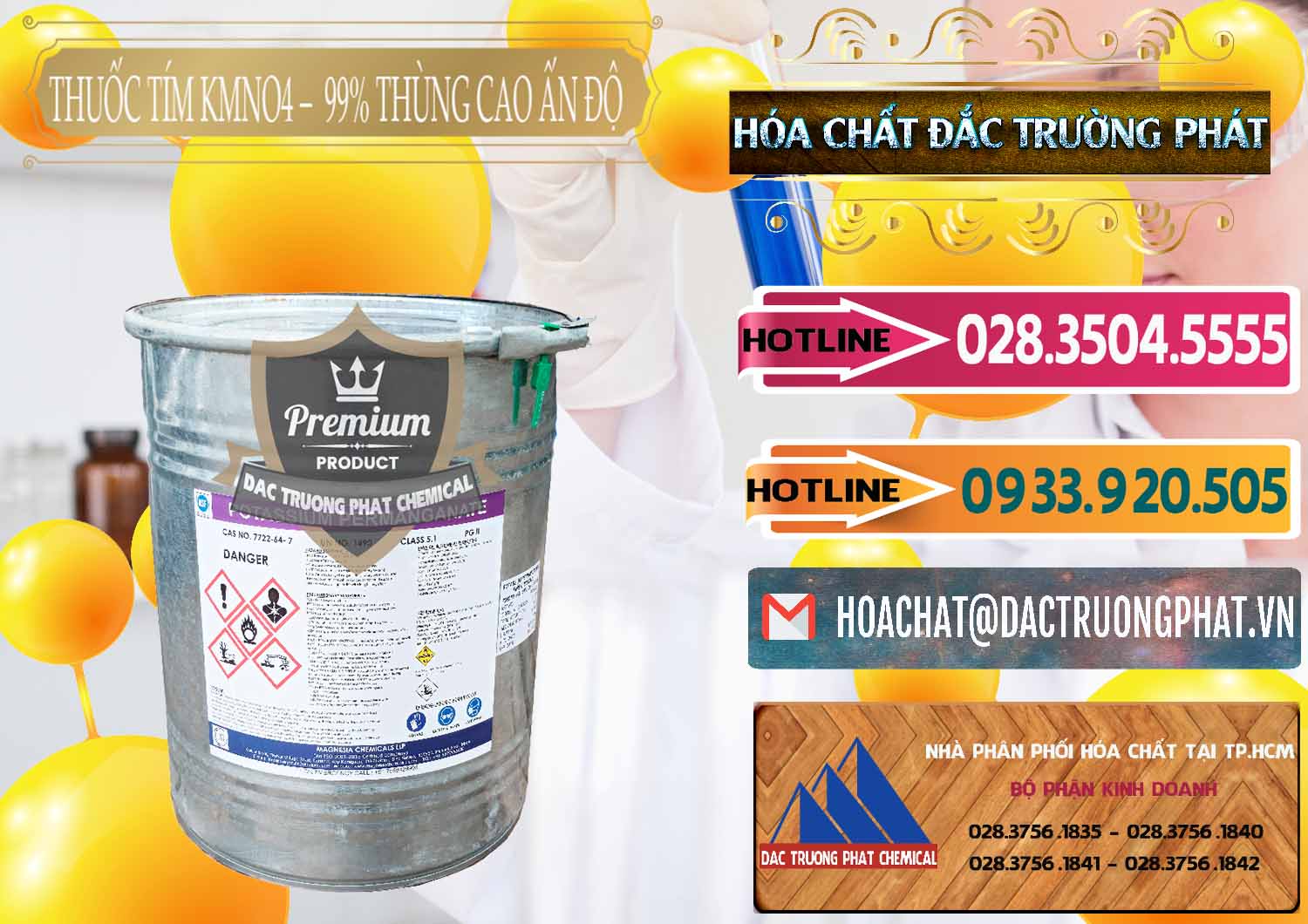 Công ty nhập khẩu & bán Thuốc Tím - KMNO4 Thùng Cao 99% Magnesia Chemicals Ấn Độ India - 0164 - Đơn vị cung ứng - phân phối hóa chất tại TP.HCM - dactruongphat.vn