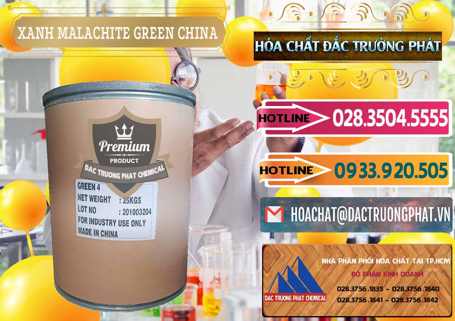 Công ty bán ( cung ứng ) Xanh Malachite Green Trung Quốc China - 0325 - Nơi phân phối - nhập khẩu hóa chất tại TP.HCM - dactruongphat.vn