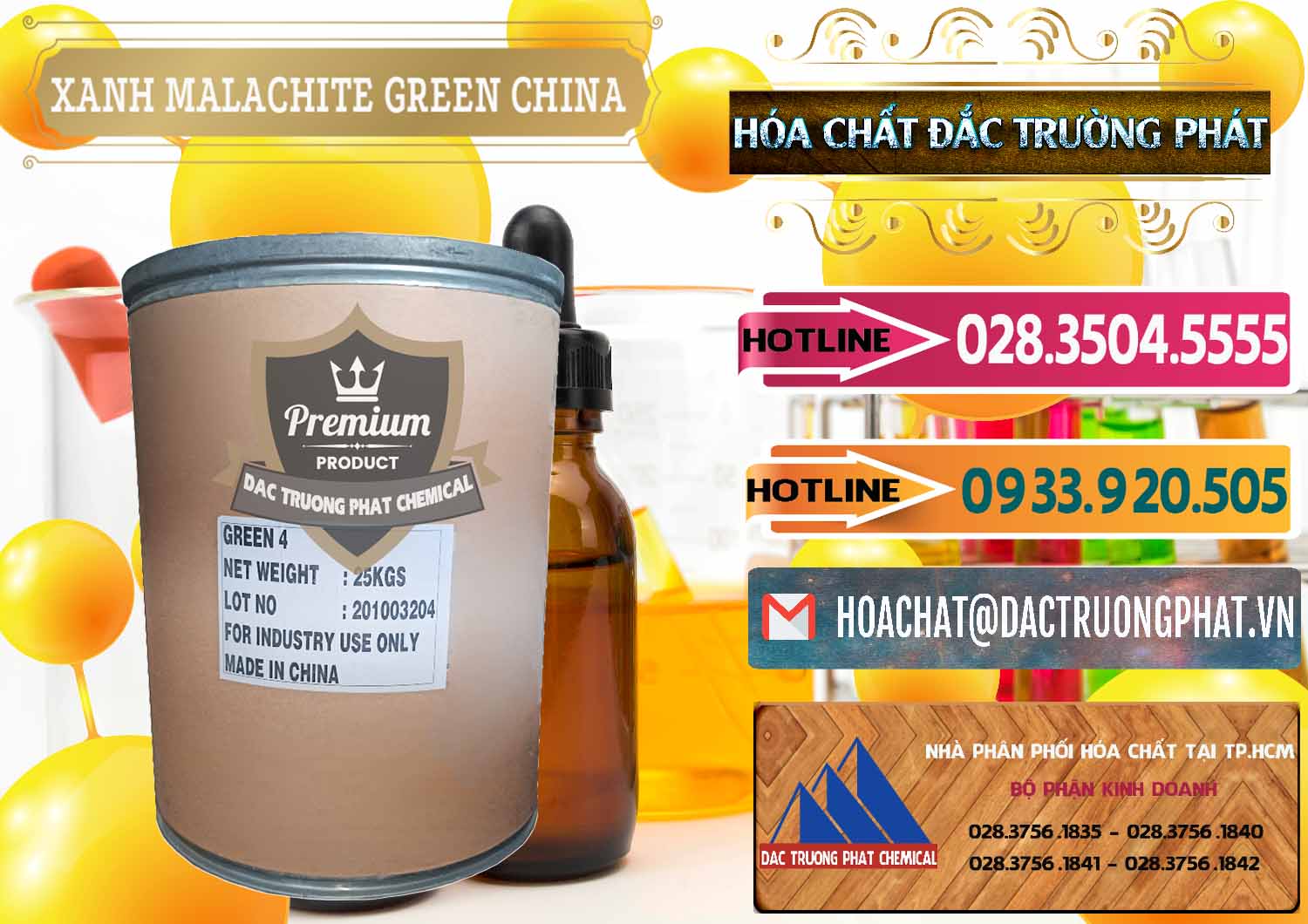Nơi cung ứng ( bán ) Xanh Malachite Green Trung Quốc China - 0325 - Nơi cung cấp - bán hóa chất tại TP.HCM - dactruongphat.vn