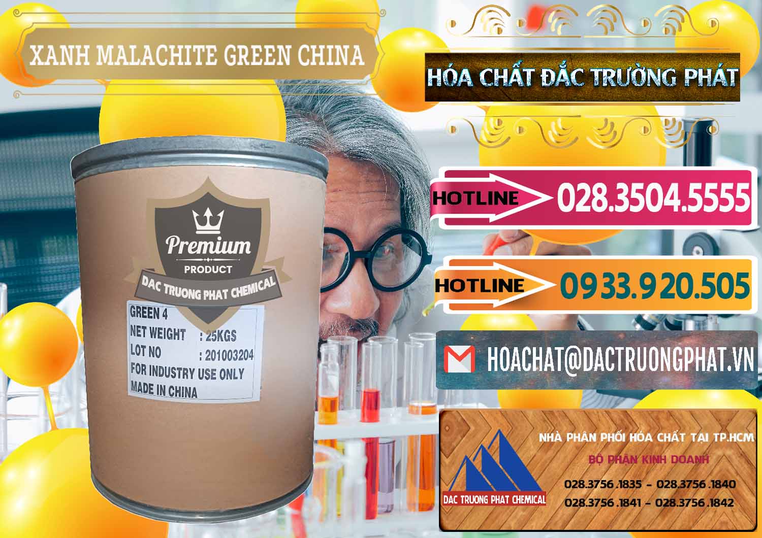Đơn vị chuyên cung cấp & bán Xanh Malachite Green Trung Quốc China - 0325 - Phân phối - bán hóa chất tại TP.HCM - dactruongphat.vn