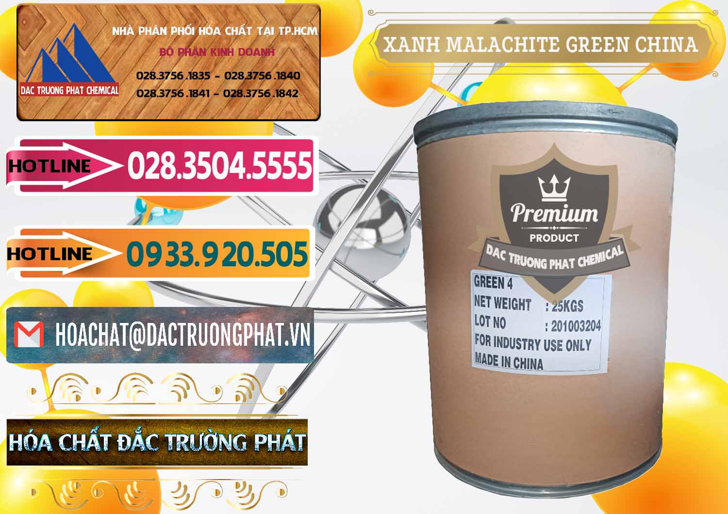 Đơn vị nhập khẩu ( bán ) Xanh Malachite Green Trung Quốc China - 0325 - Phân phối và nhập khẩu hóa chất tại TP.HCM - dactruongphat.vn