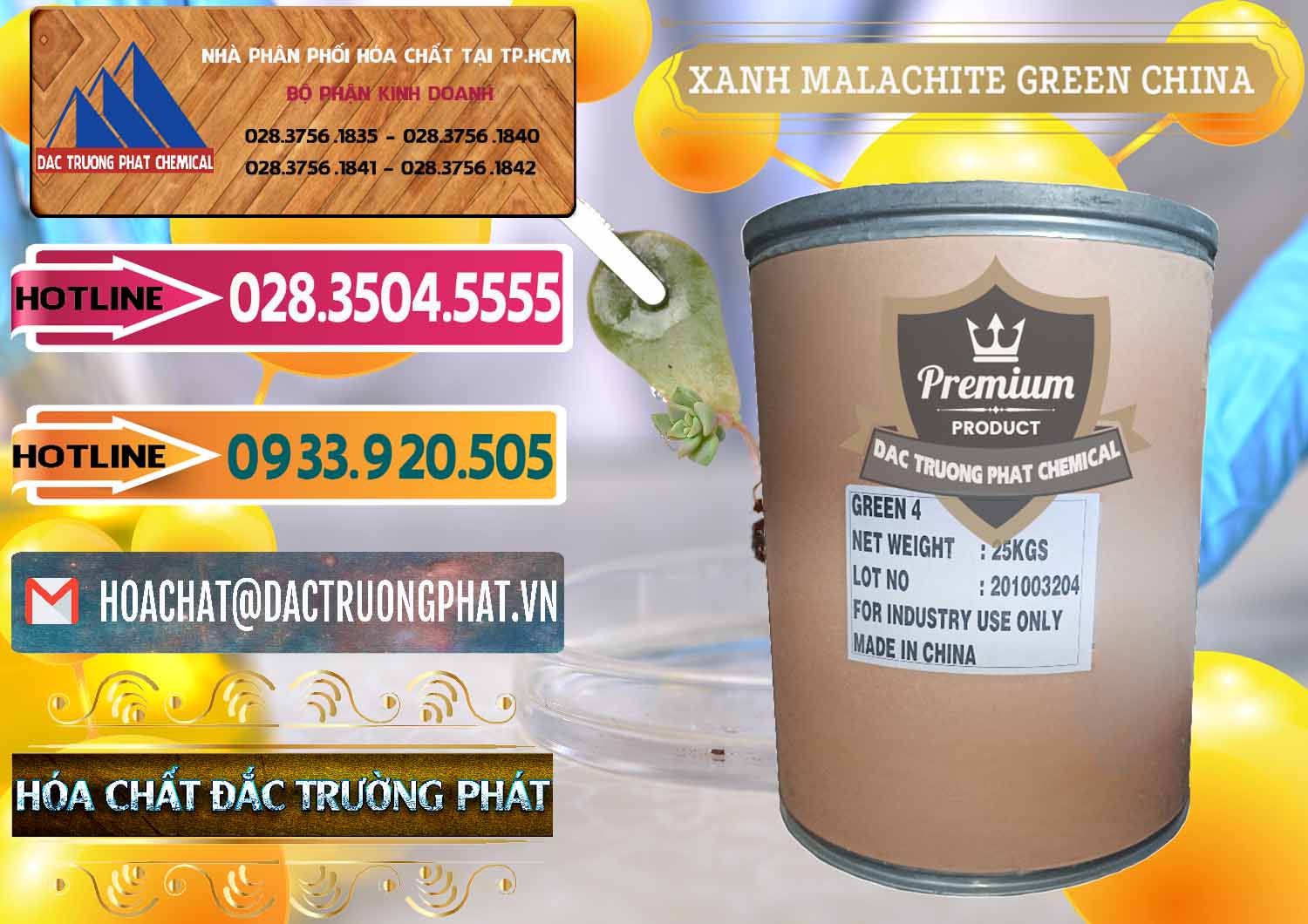 Cty chuyên cung cấp ( bán ) Xanh Malachite Green Trung Quốc China - 0325 - Kinh doanh _ cung cấp hóa chất tại TP.HCM - dactruongphat.vn