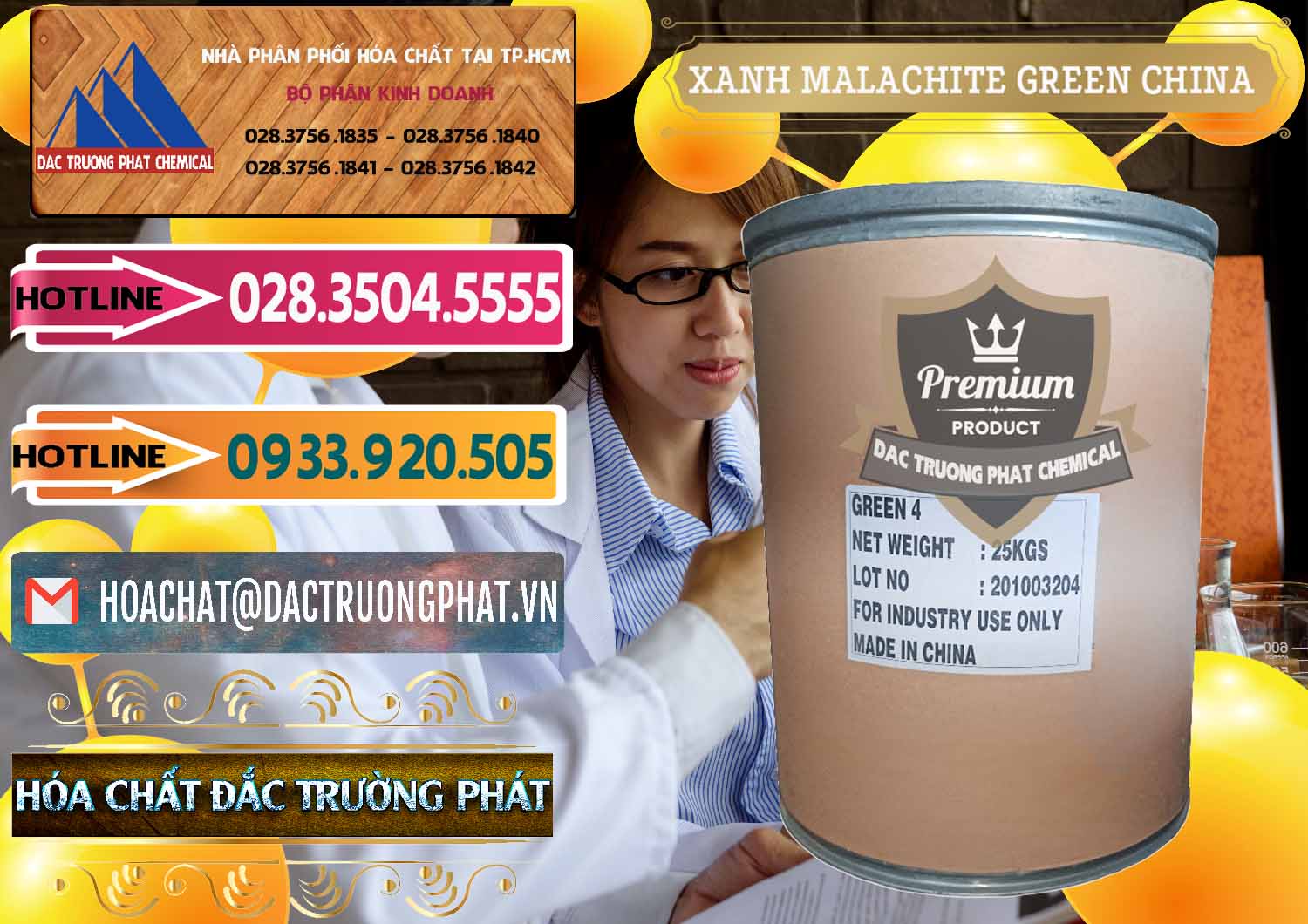 Chuyên phân phối & bán Xanh Malachite Green Trung Quốc China - 0325 - Công ty kinh doanh và cung cấp hóa chất tại TP.HCM - dactruongphat.vn