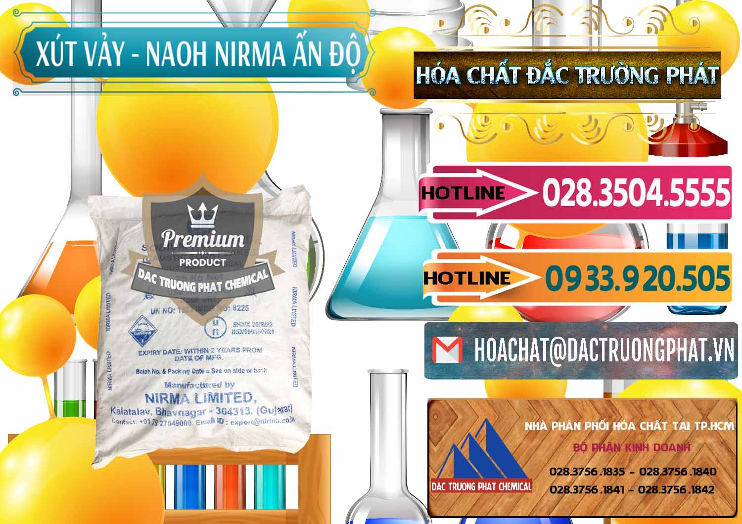 Chuyên phân phối _ bán Xút Vảy - NaOH Vảy Nirma Ấn Độ India - 0371 - Công ty phân phối và bán hóa chất tại TP.HCM - dactruongphat.vn