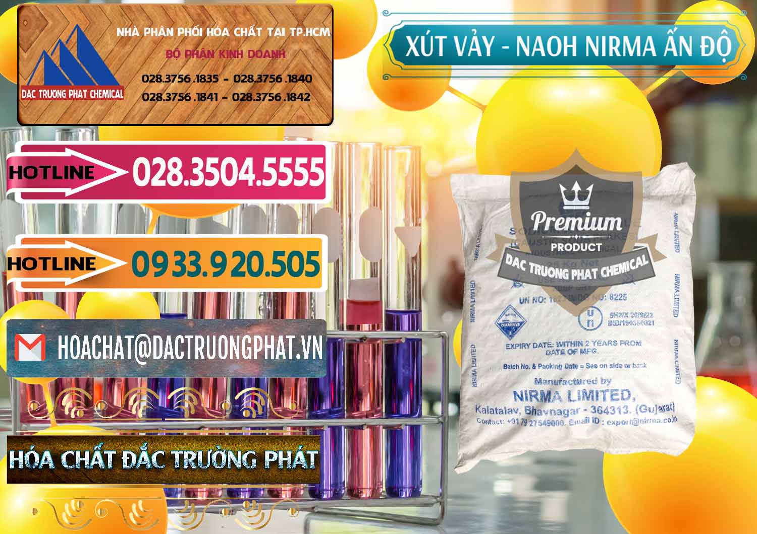 Nơi cung ứng ( bán ) Xút Vảy - NaOH Vảy Nirma Ấn Độ India - 0371 - Cty cung cấp ( kinh doanh ) hóa chất tại TP.HCM - dactruongphat.vn