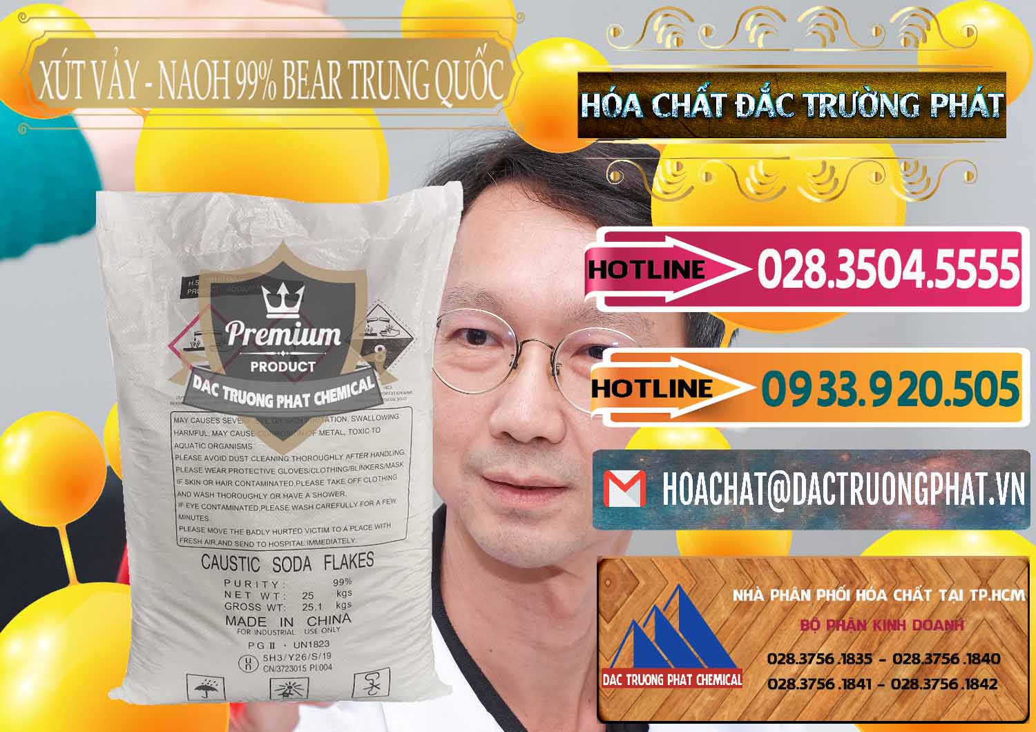 Chuyên cung ứng & bán Xút Vảy - NaOH Vảy 99% Bear Sơn Đông Trung Quốc China - 0175 - Phân phối & cung cấp hóa chất tại TP.HCM - dactruongphat.vn