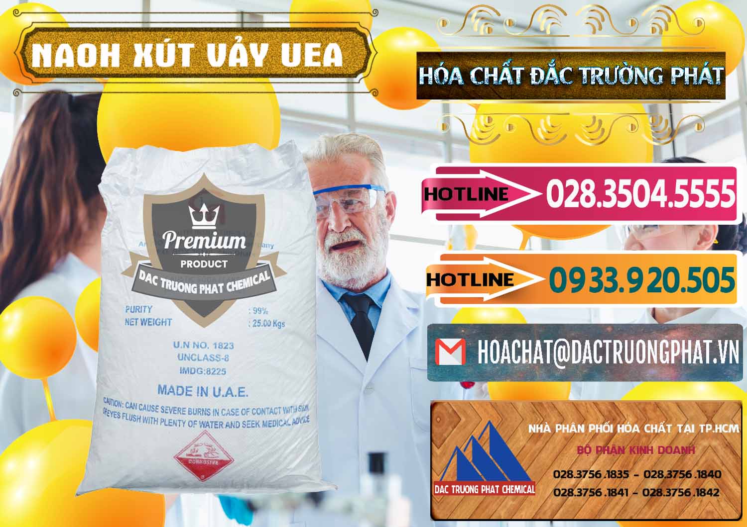 Đơn vị chuyên kinh doanh & bán Xút Vảy - NaOH Vảy UAE Iran - 0432 - Cty chuyên phân phối ( kinh doanh ) hóa chất tại TP.HCM - dactruongphat.vn