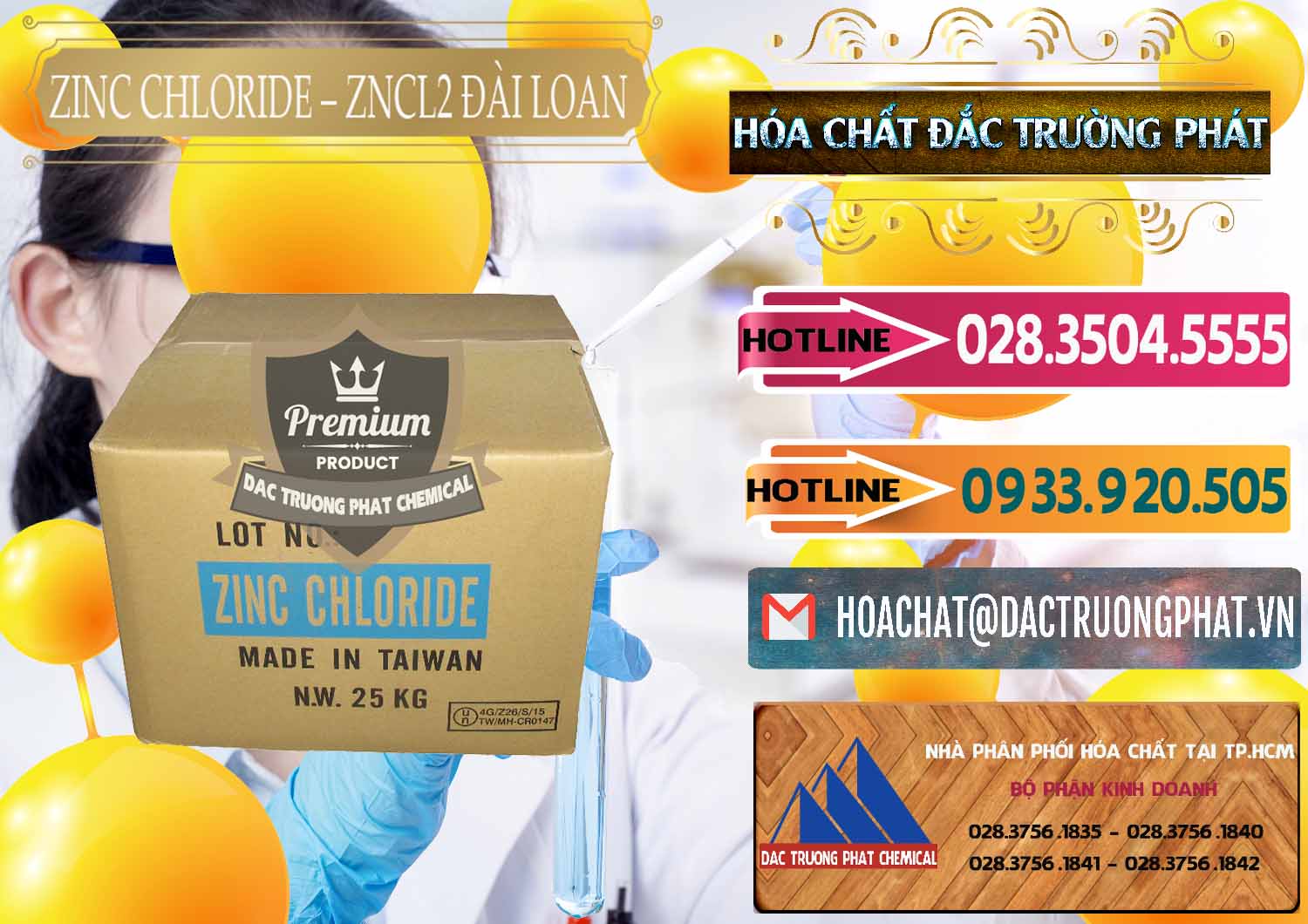 Chuyên bán và phân phối Zinc Chloride - ZNCL2 96% Đài Loan Taiwan - 0178 - Cty chuyên bán - cung cấp hóa chất tại TP.HCM - dactruongphat.vn