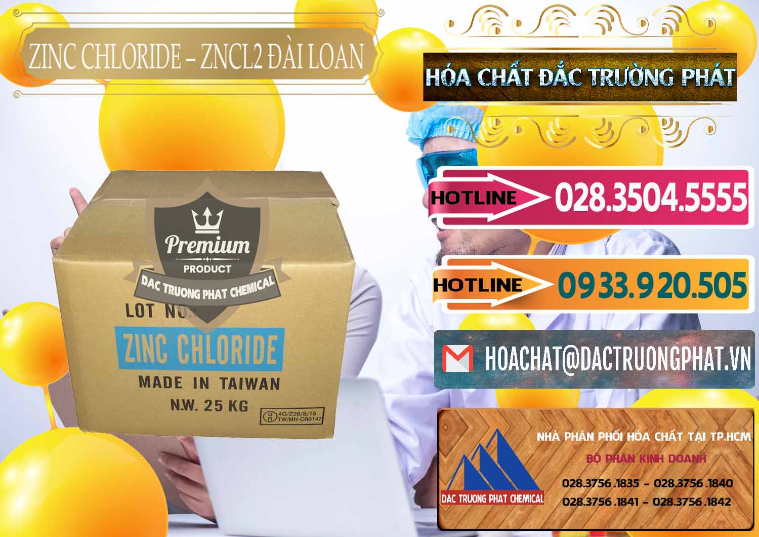Nơi chuyên bán _ cung cấp Zinc Chloride - ZNCL2 96% Đài Loan Taiwan - 0178 - Đơn vị nhập khẩu và cung cấp hóa chất tại TP.HCM - dactruongphat.vn