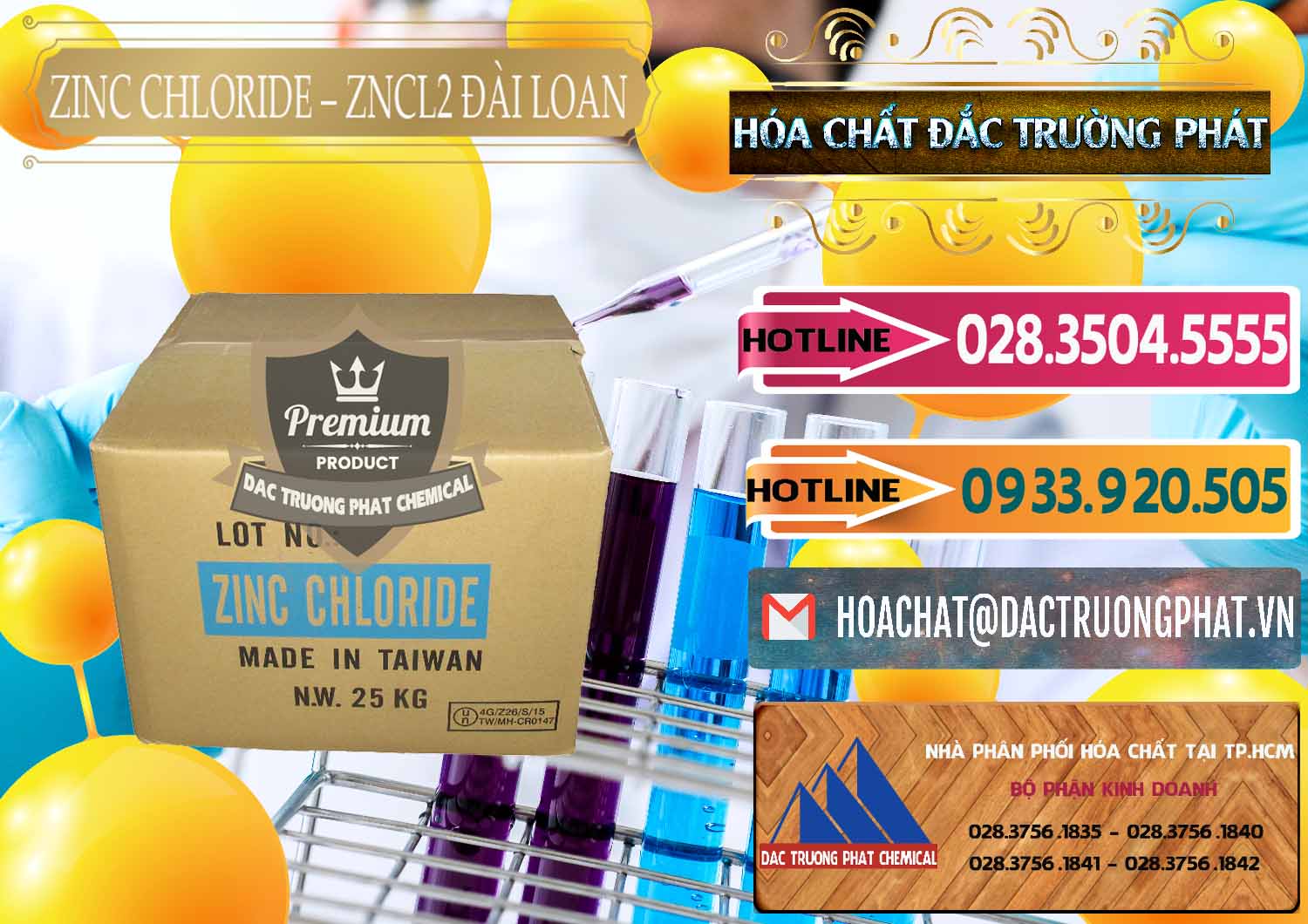 Nơi nhập khẩu & bán Zinc Chloride - ZNCL2 96% Đài Loan Taiwan - 0178 - Cty cung cấp _ kinh doanh hóa chất tại TP.HCM - dactruongphat.vn