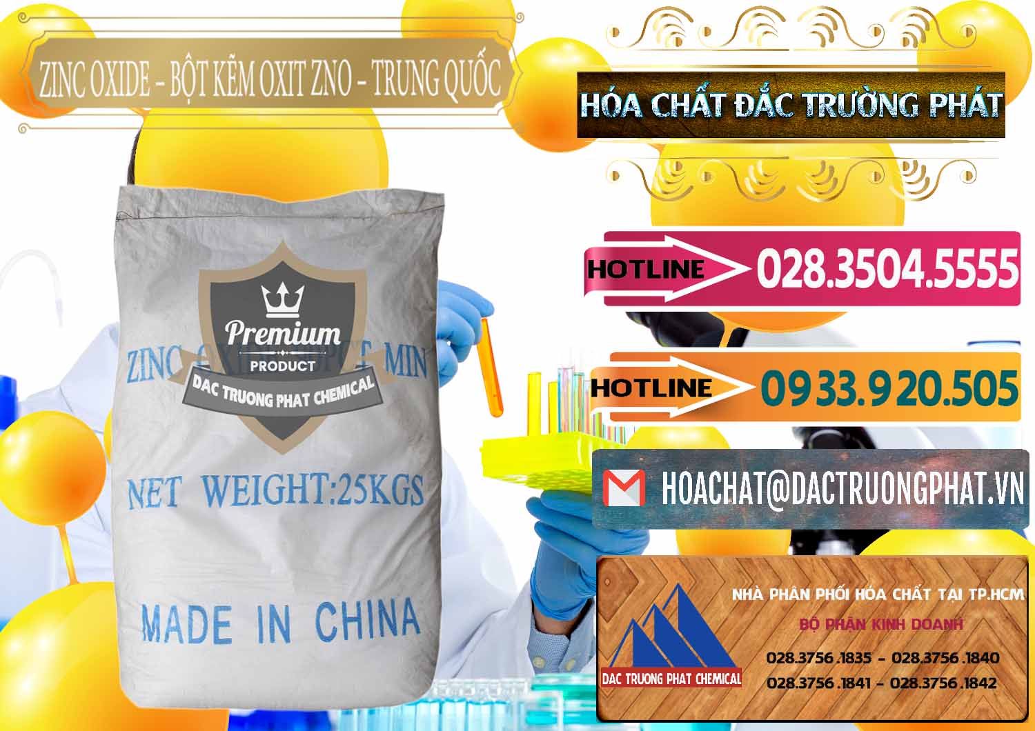 Nơi chuyên phân phối - bán Zinc Oxide - Bột Kẽm Oxit ZNO Trung Quốc China - 0182 - Công ty chuyên kinh doanh _ cung cấp hóa chất tại TP.HCM - dactruongphat.vn