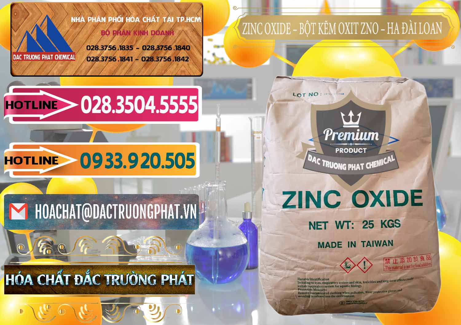 Công ty chuyên phân phối & bán Zinc Oxide - Bột Kẽm Oxit ZNO HA Đài Loan Taiwan - 0180 - Đơn vị chuyên bán & cung cấp hóa chất tại TP.HCM - dactruongphat.vn