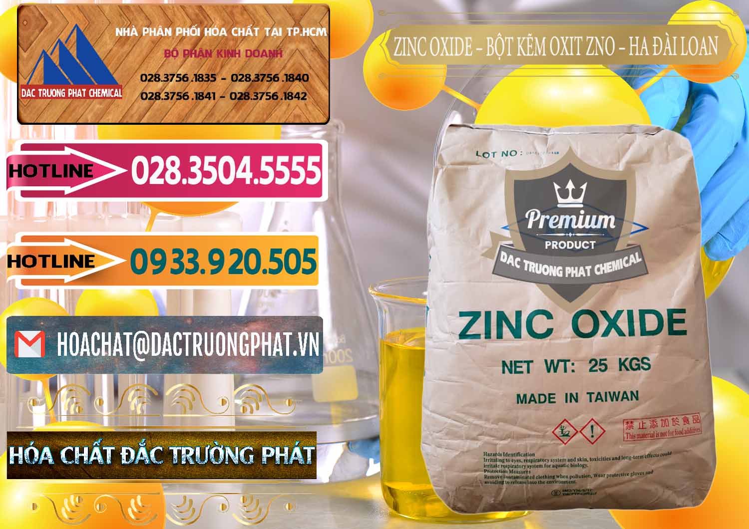 Chuyên kinh doanh & bán Zinc Oxide - Bột Kẽm Oxit ZNO HA Đài Loan Taiwan - 0180 - Công ty bán & phân phối hóa chất tại TP.HCM - dactruongphat.vn