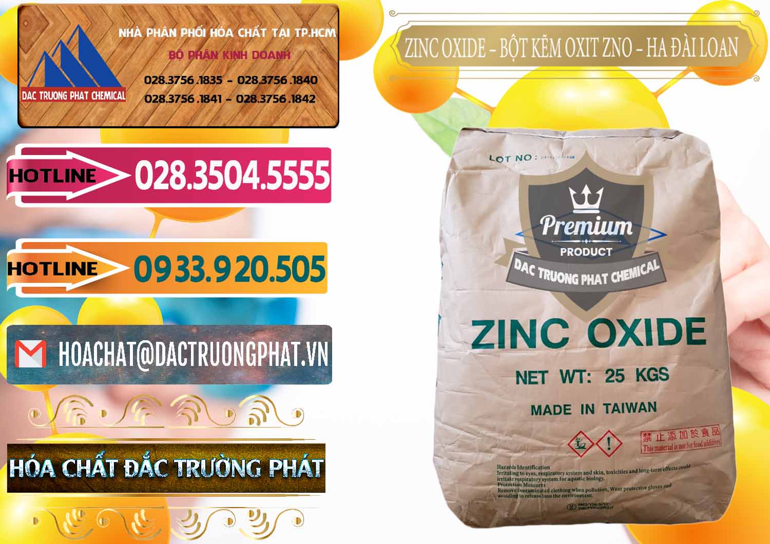Cung cấp ( bán ) Zinc Oxide - Bột Kẽm Oxit ZNO HA Đài Loan Taiwan - 0180 - Công ty bán & phân phối hóa chất tại TP.HCM - dactruongphat.vn