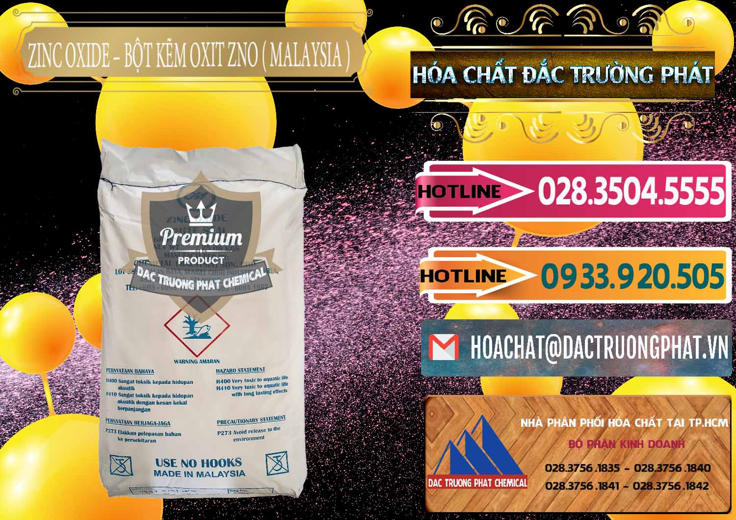 Phân phối ( bán ) Zinc Oxide - Bột Kẽm Oxit ZNO Malaysia - 0179 - Đơn vị chuyên nhập khẩu và phân phối hóa chất tại TP.HCM - dactruongphat.vn