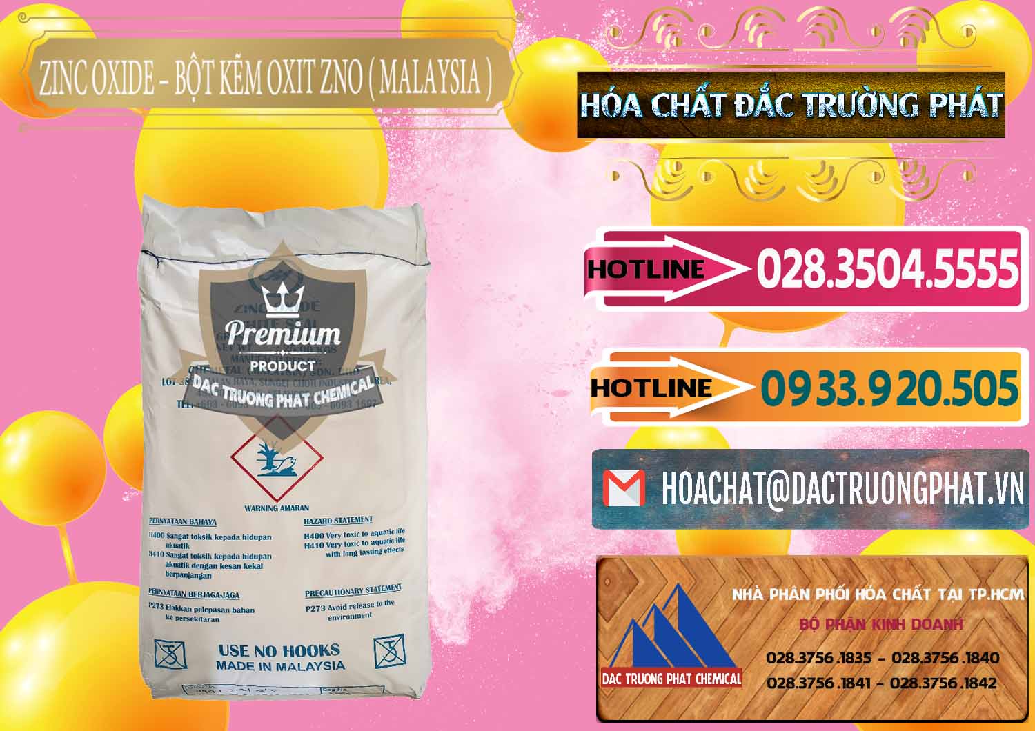 Đơn vị nhập khẩu _ bán Zinc Oxide - Bột Kẽm Oxit ZNO Malaysia - 0179 - Cung cấp và phân phối hóa chất tại TP.HCM - dactruongphat.vn