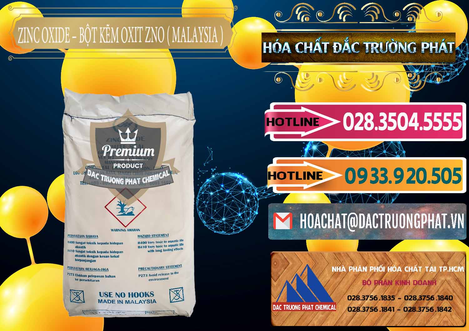 Cung ứng _ bán Zinc Oxide - Bột Kẽm Oxit ZNO Malaysia - 0179 - Chuyên cung ứng - phân phối hóa chất tại TP.HCM - dactruongphat.vn