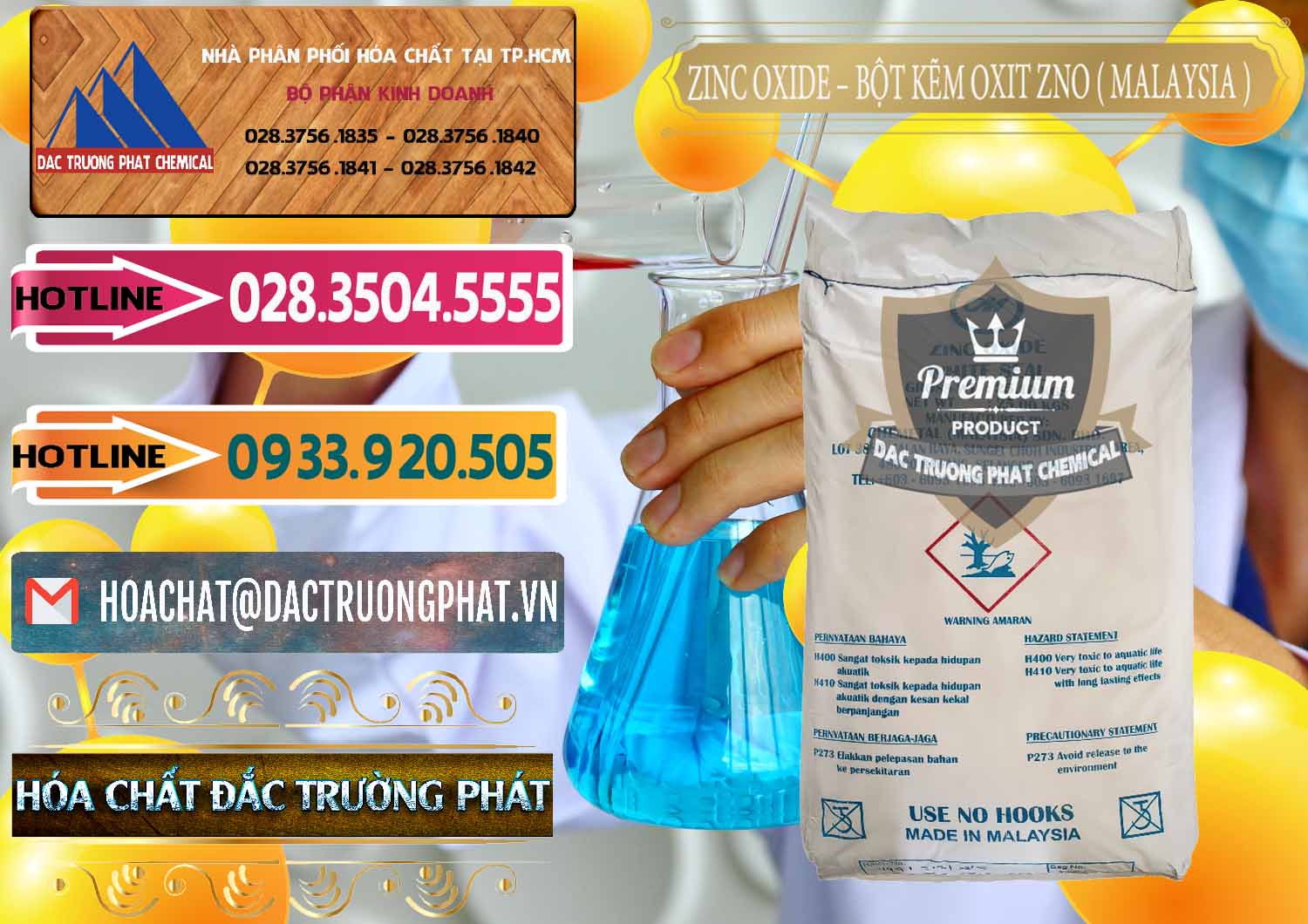 Chuyên bán - cung cấp Zinc Oxide - Bột Kẽm Oxit ZNO Malaysia - 0179 - Nơi cung cấp - phân phối hóa chất tại TP.HCM - dactruongphat.vn
