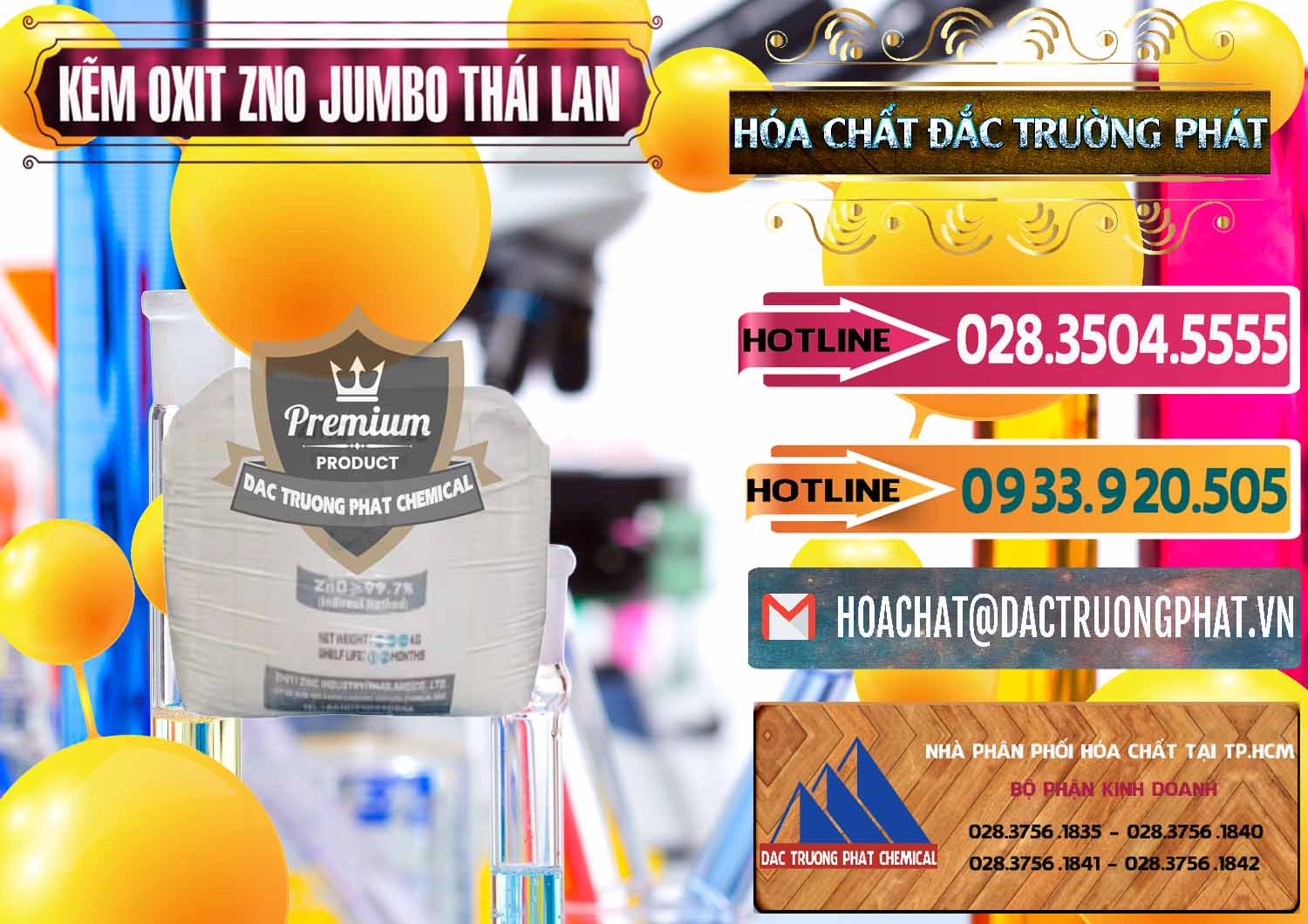 Bán & cung cấp Zinc Oxide - Bột Kẽm Oxit ZNO Jumbo Bành Thái Lan Thailand - 0370 - Kinh doanh ( phân phối ) hóa chất tại TP.HCM - dactruongphat.vn