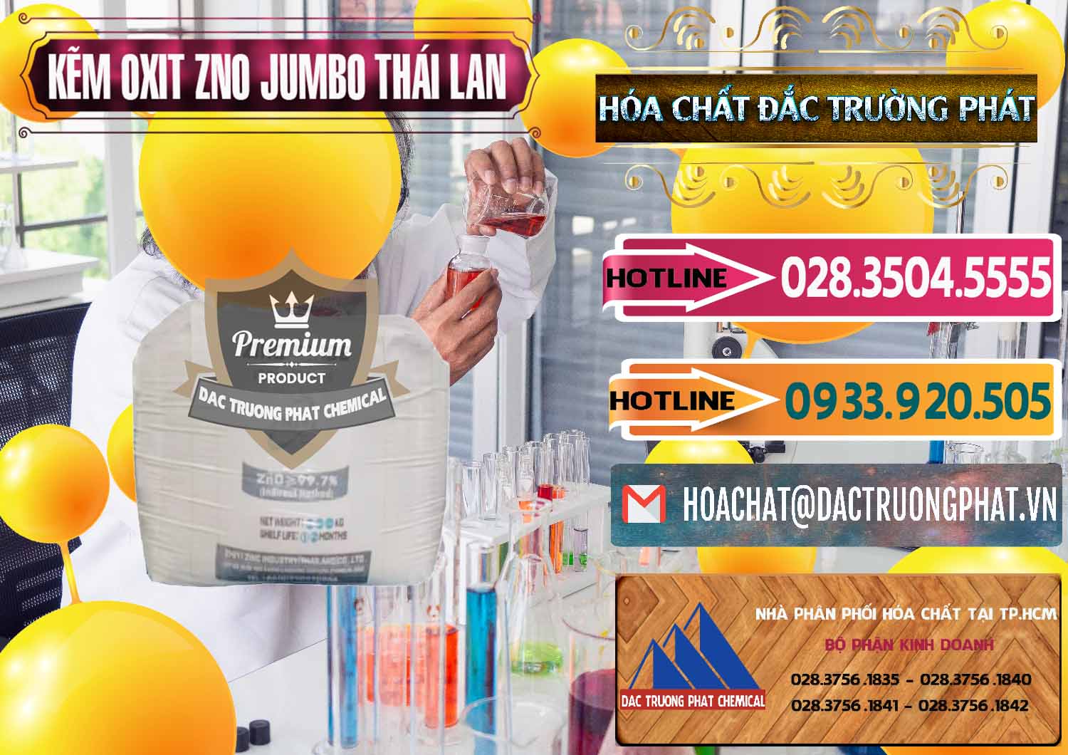 Công ty bán và cung ứng Zinc Oxide - Bột Kẽm Oxit ZNO Jumbo Bành Thái Lan Thailand - 0370 - Chuyên cung cấp - phân phối hóa chất tại TP.HCM - dactruongphat.vn