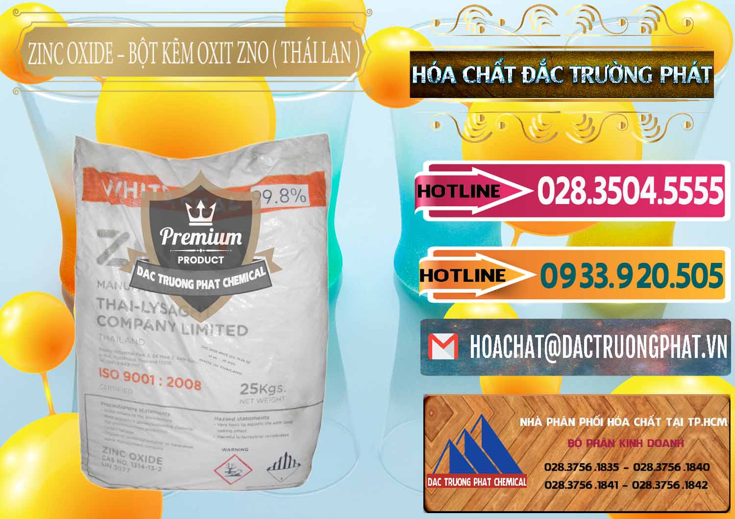 Cty bán & cung cấp Zinc Oxide - Bột Kẽm Oxit ZNO Thái Lan Thailand - 0181 - Nhập khẩu ( cung cấp ) hóa chất tại TP.HCM - dactruongphat.vn