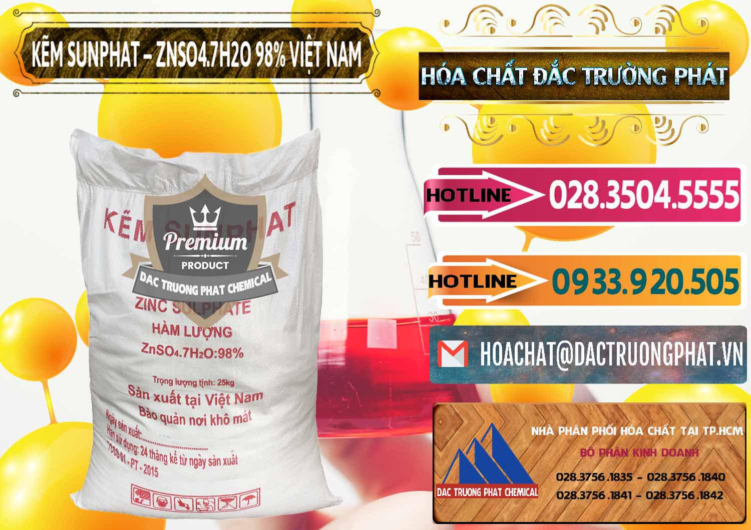 Chuyên cung ứng _ phân phối Kẽm Sunfat – ZNSO4.7H2O Việt Nam - 0189 - Đơn vị chuyên bán & phân phối hóa chất tại TP.HCM - dactruongphat.vn