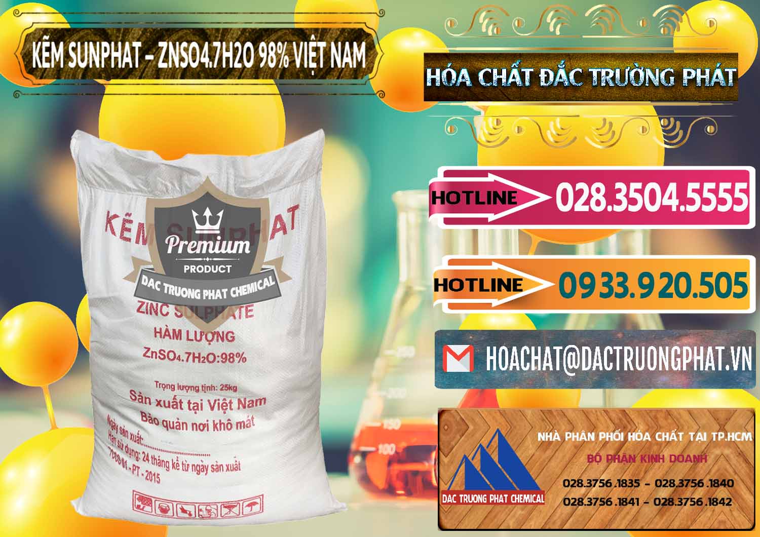 Cty chuyên phân phối & cung ứng Kẽm Sunfat – ZNSO4.7H2O Việt Nam - 0189 - Công ty chuyên cung ứng và bán hóa chất tại TP.HCM - dactruongphat.vn