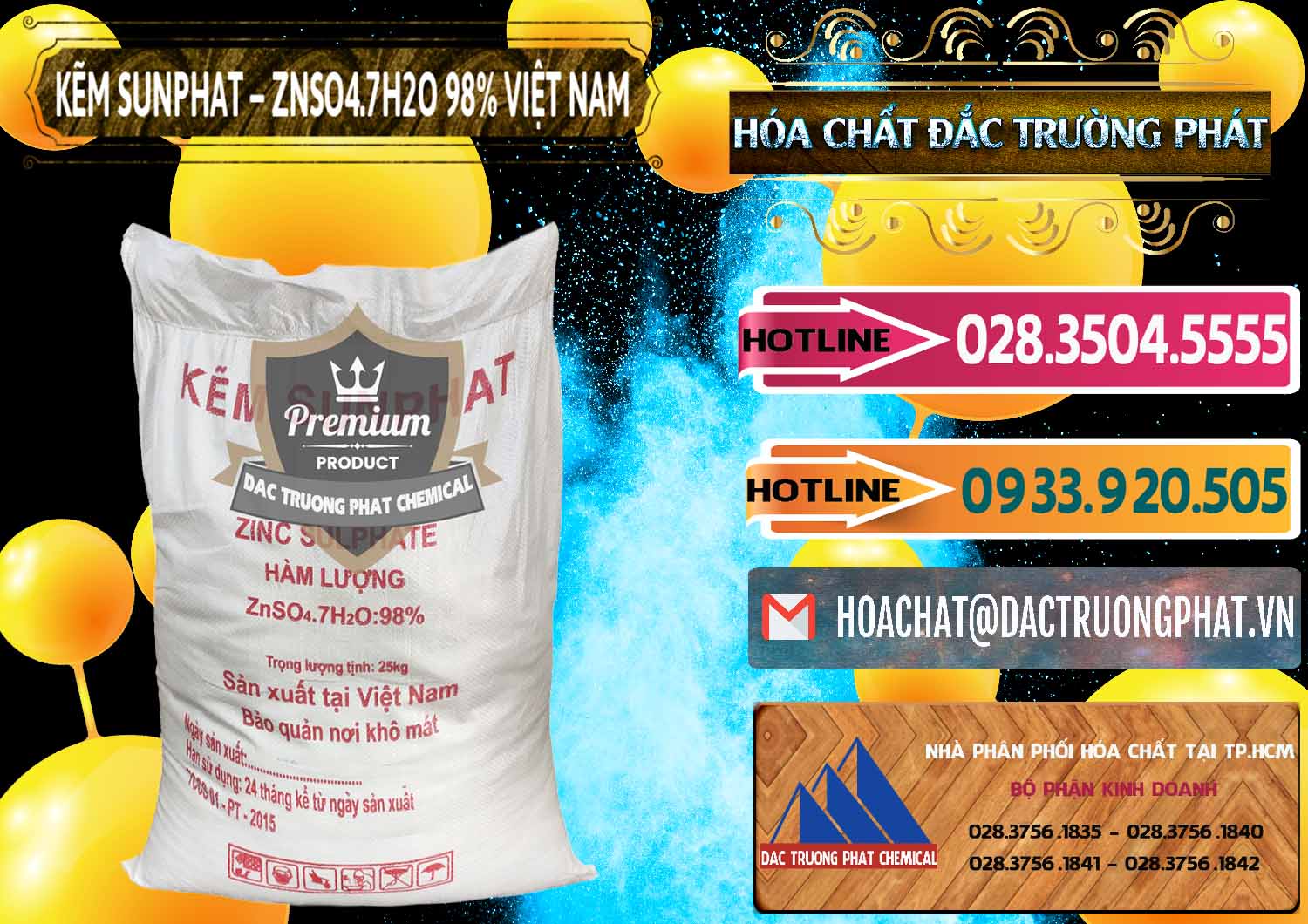 Công ty phân phối _ bán Kẽm Sunfat – ZNSO4.7H2O Việt Nam - 0189 - Cty chuyên kinh doanh và phân phối hóa chất tại TP.HCM - dactruongphat.vn