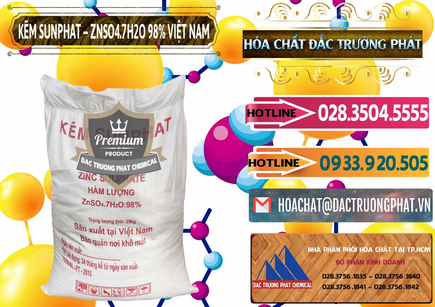 Nhà cung ứng ( phân phối ) Kẽm Sunfat – ZNSO4.7H2O Việt Nam - 0189 - Công ty kinh doanh & bán hóa chất tại TP.HCM - dactruongphat.vn