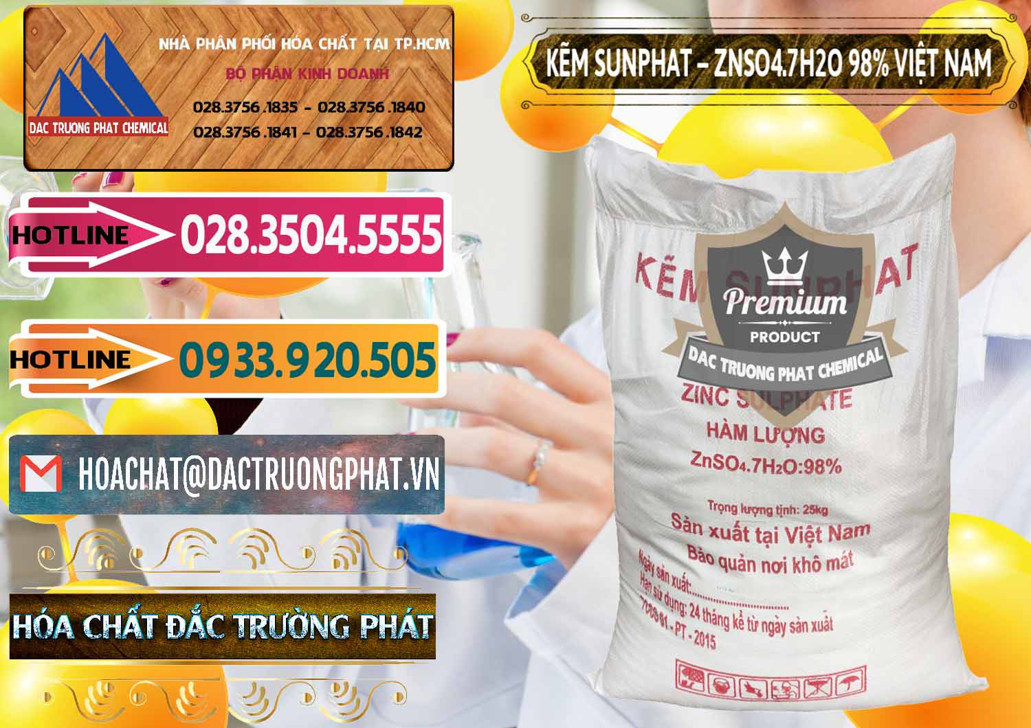 Nơi cung cấp - kinh doanh Kẽm Sunfat – ZNSO4.7H2O Việt Nam - 0189 - Công ty cung ứng & phân phối hóa chất tại TP.HCM - dactruongphat.vn