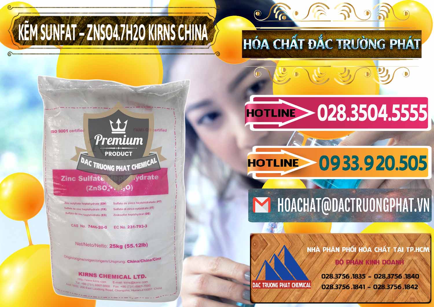 Công ty chuyên kinh doanh và bán Kẽm Sunfat – ZNSO4.7H2O Kirns Trung Quốc China - 0089 - Công ty kinh doanh _ cung cấp hóa chất tại TP.HCM - dactruongphat.vn