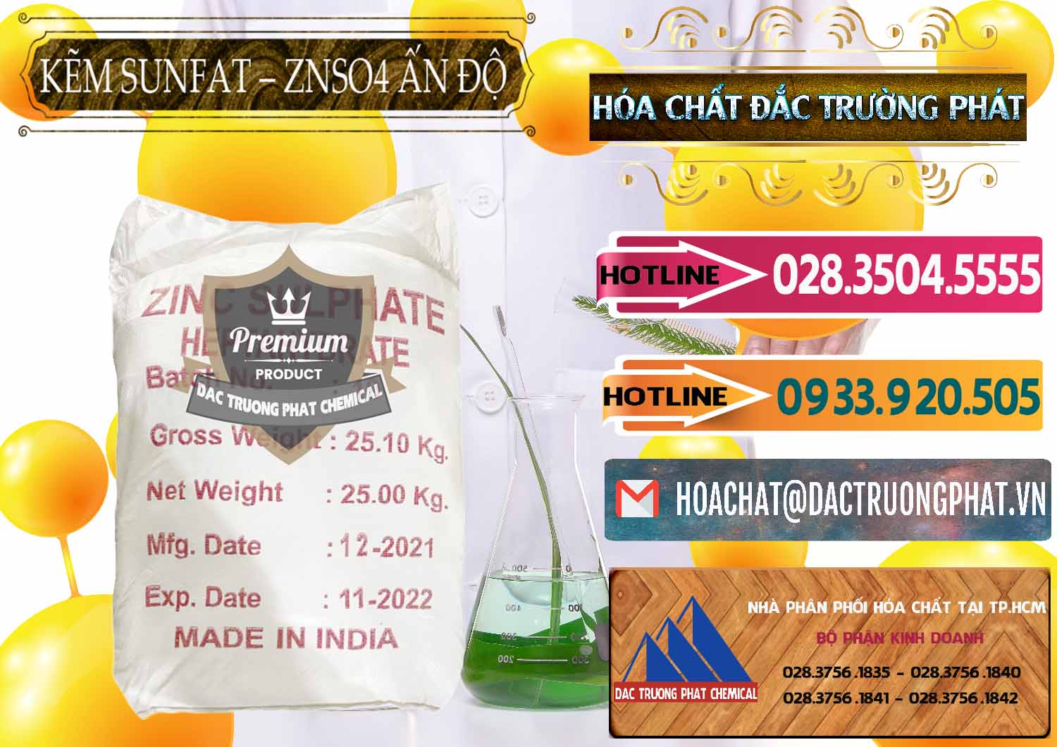 Nơi cung ứng _ bán Kẽm Sunfat – ZNSO4.7H2O Ấn Độ India - 0417 - Nhập khẩu và phân phối hóa chất tại TP.HCM - dactruongphat.vn