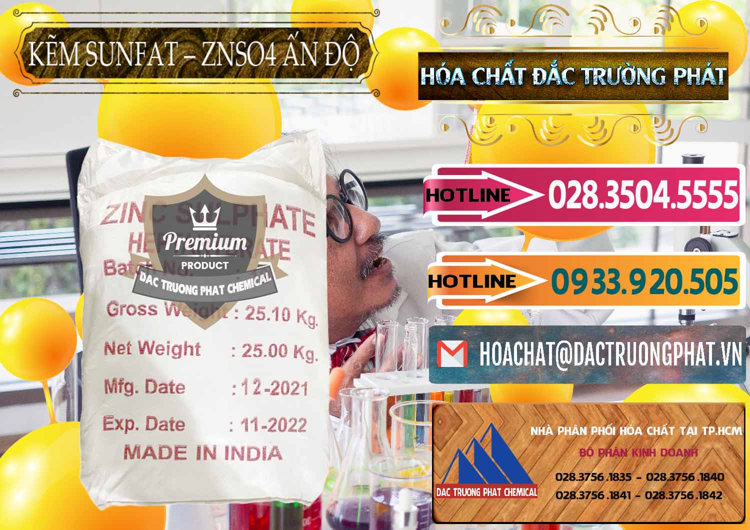 Nơi cung ứng _ bán Kẽm Sunfat – ZNSO4.7H2O Ấn Độ India - 0417 - Công ty cung cấp - bán hóa chất tại TP.HCM - dactruongphat.vn