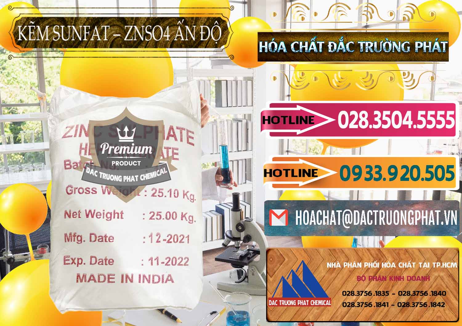 Đơn vị chuyên bán và phân phối Kẽm Sunfat – ZNSO4.7H2O Ấn Độ India - 0417 - Nơi cung cấp & phân phối hóa chất tại TP.HCM - dactruongphat.vn