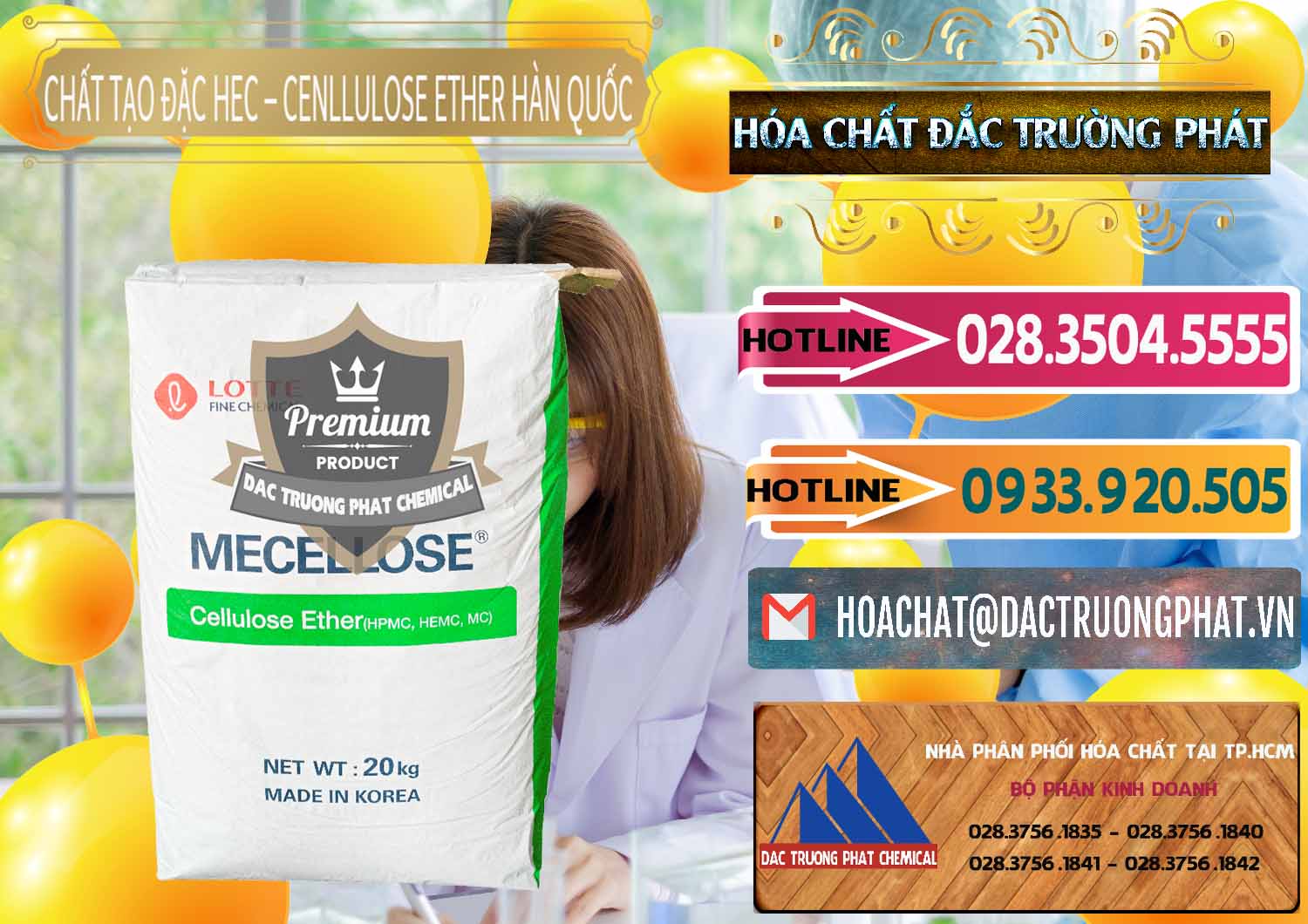 Cty cung ứng _ bán Chất Tạo Đặc Hec Mecellose – Cenllulose Ether Lotte Hàn Quốc Korea - 0050 - Cty chuyên kinh doanh & phân phối hóa chất tại TP.HCM - dactruongphat.vn