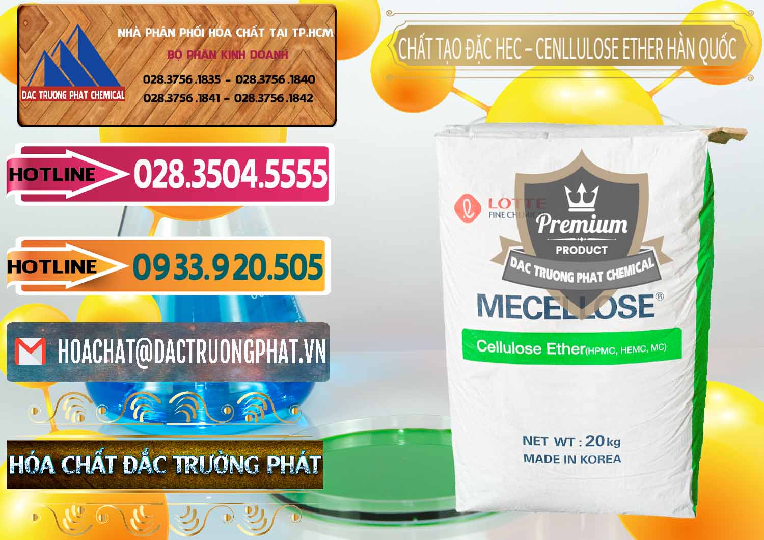 Cty chuyên phân phối & bán Chất Tạo Đặc Hec Mecellose – Cenllulose Ether Lotte Hàn Quốc Korea - 0050 - Chuyên phân phối & cung ứng hóa chất tại TP.HCM - dactruongphat.vn